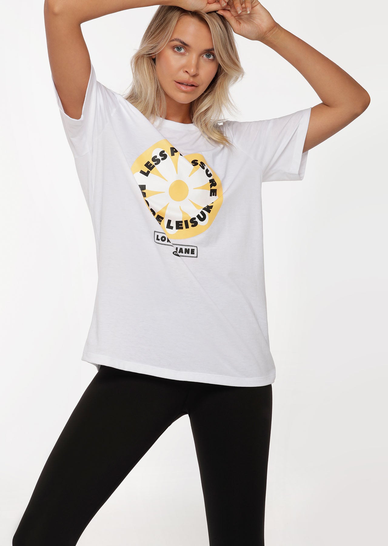 Lorna Jane Leisure Oversized Tee - White