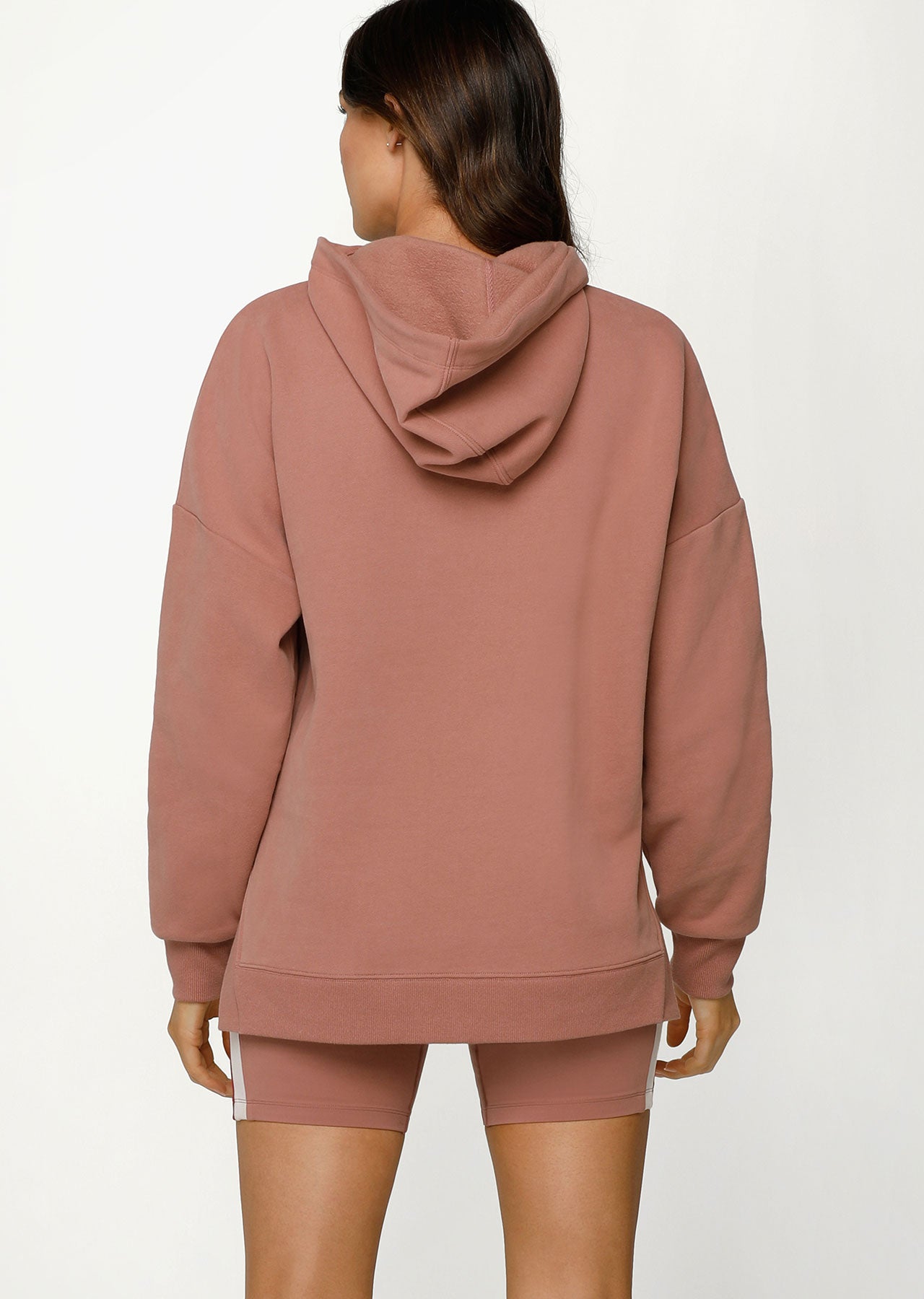 Lorna Jane Level Up Side Split Hoodie - Chestnut