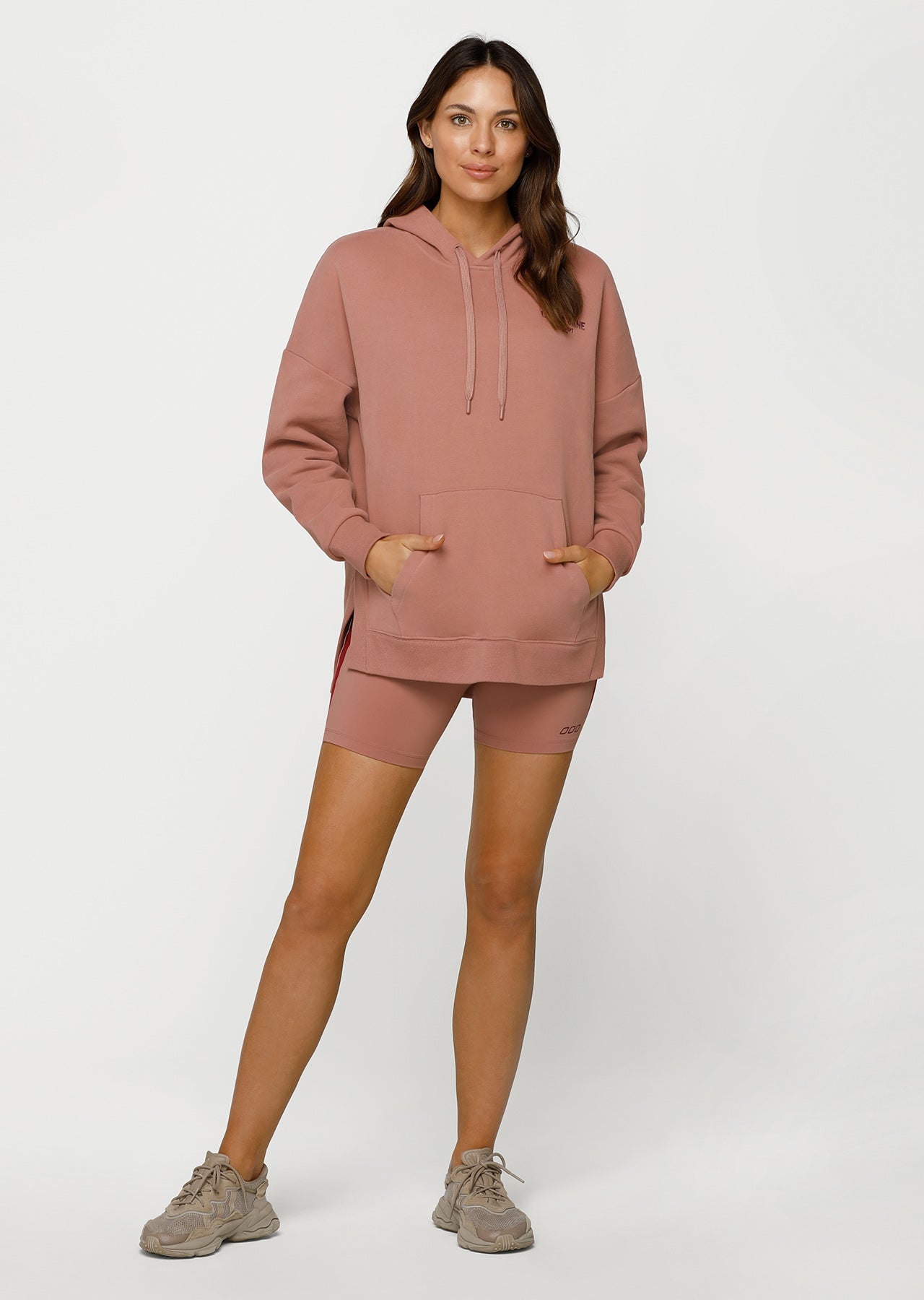 Lorna Jane Level Up Side Split Hoodie - Chestnut