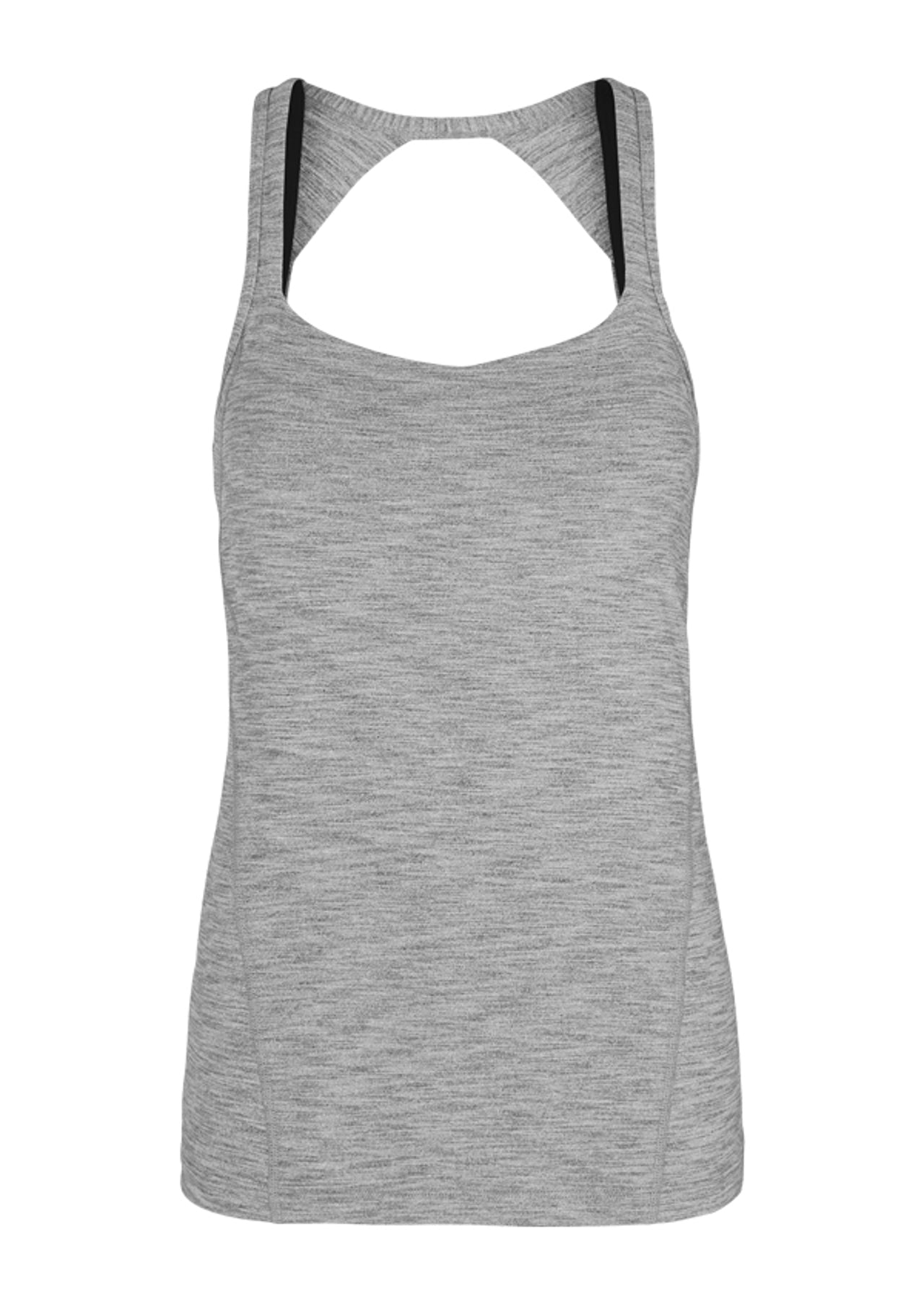 Lorna Jane Liberty Excel Tank - Mid Grey Marl Stripe