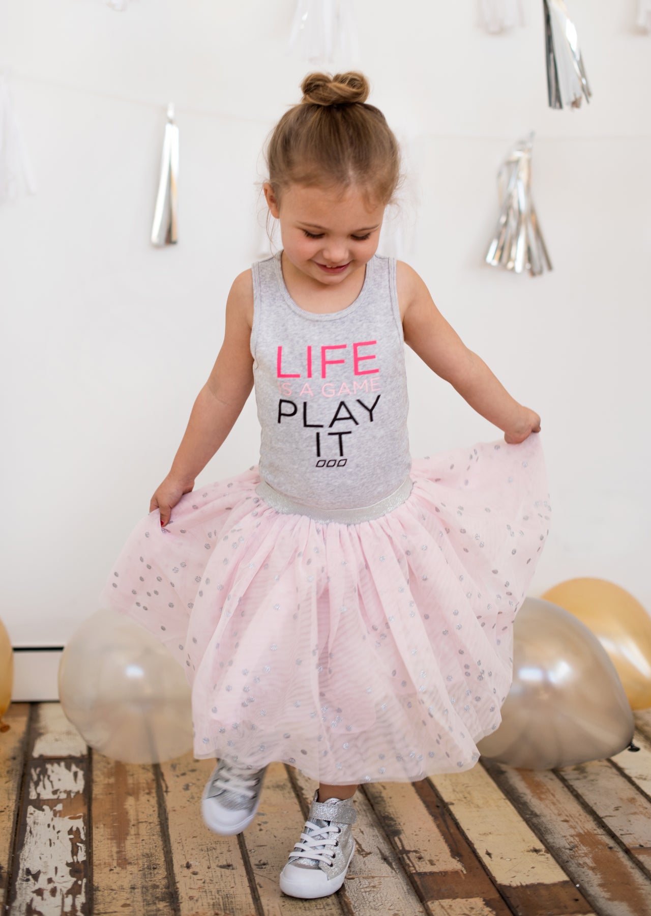 Lorna Jane Life Is A Game tank - Light Grey Marl