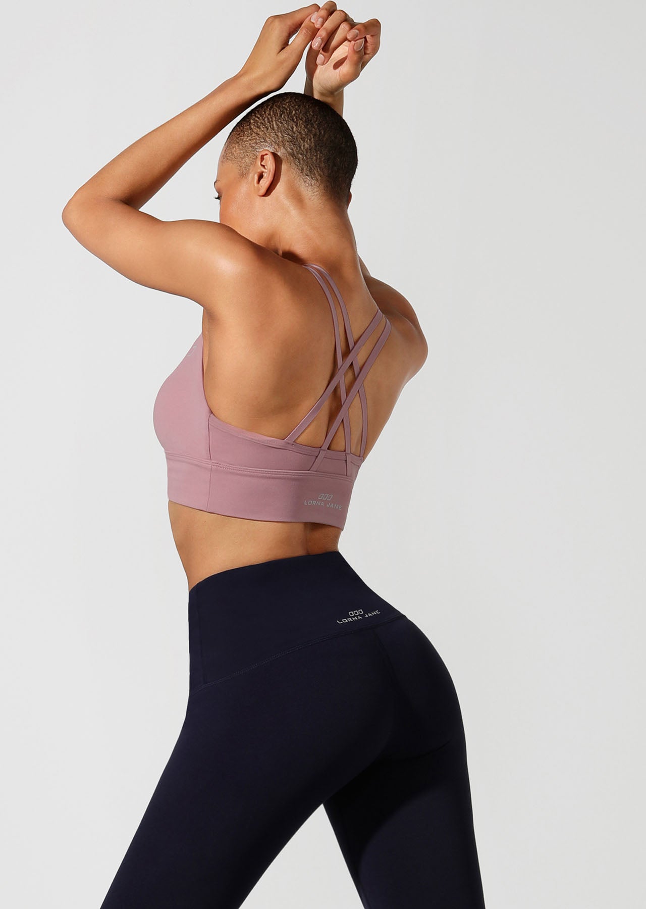 Lorna Jane Lift And Sculpt Sports Bra - Pale Mauve