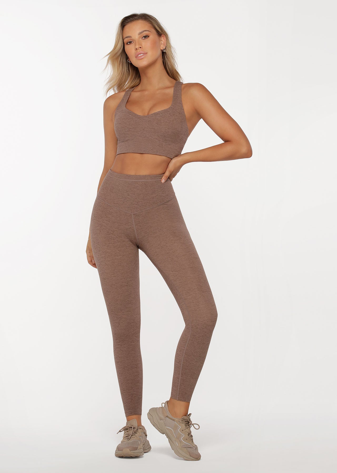Lorna Jane Lifted Ankle Biter Leggings - Bone Marl