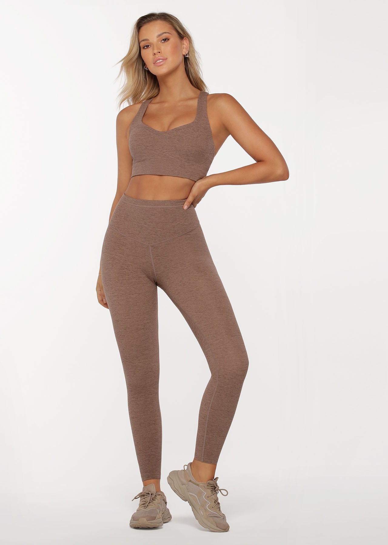 Lorna Jane Lifted Sports Bra - Bone Marl