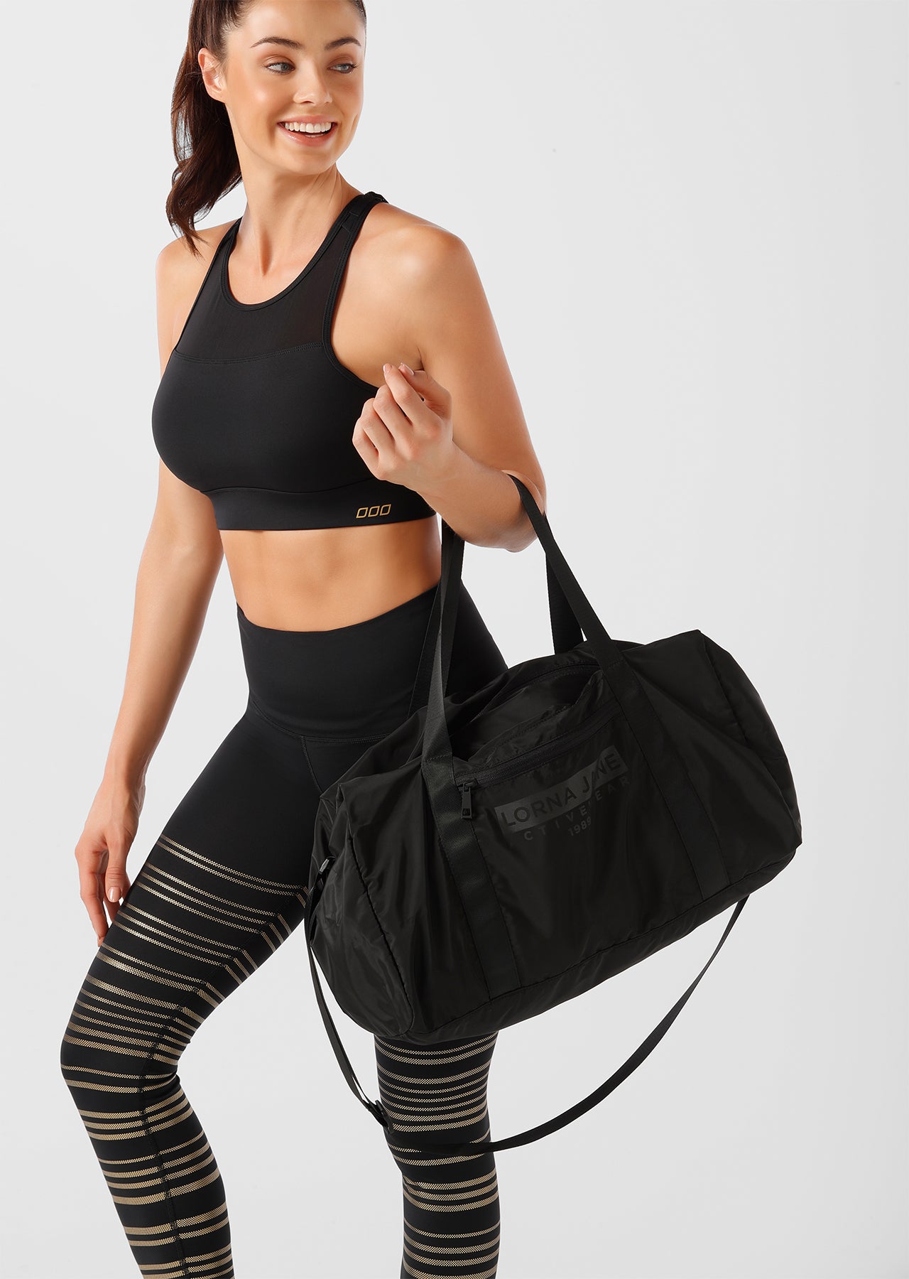Lorna Jane Lightweight Gym Bag - Black