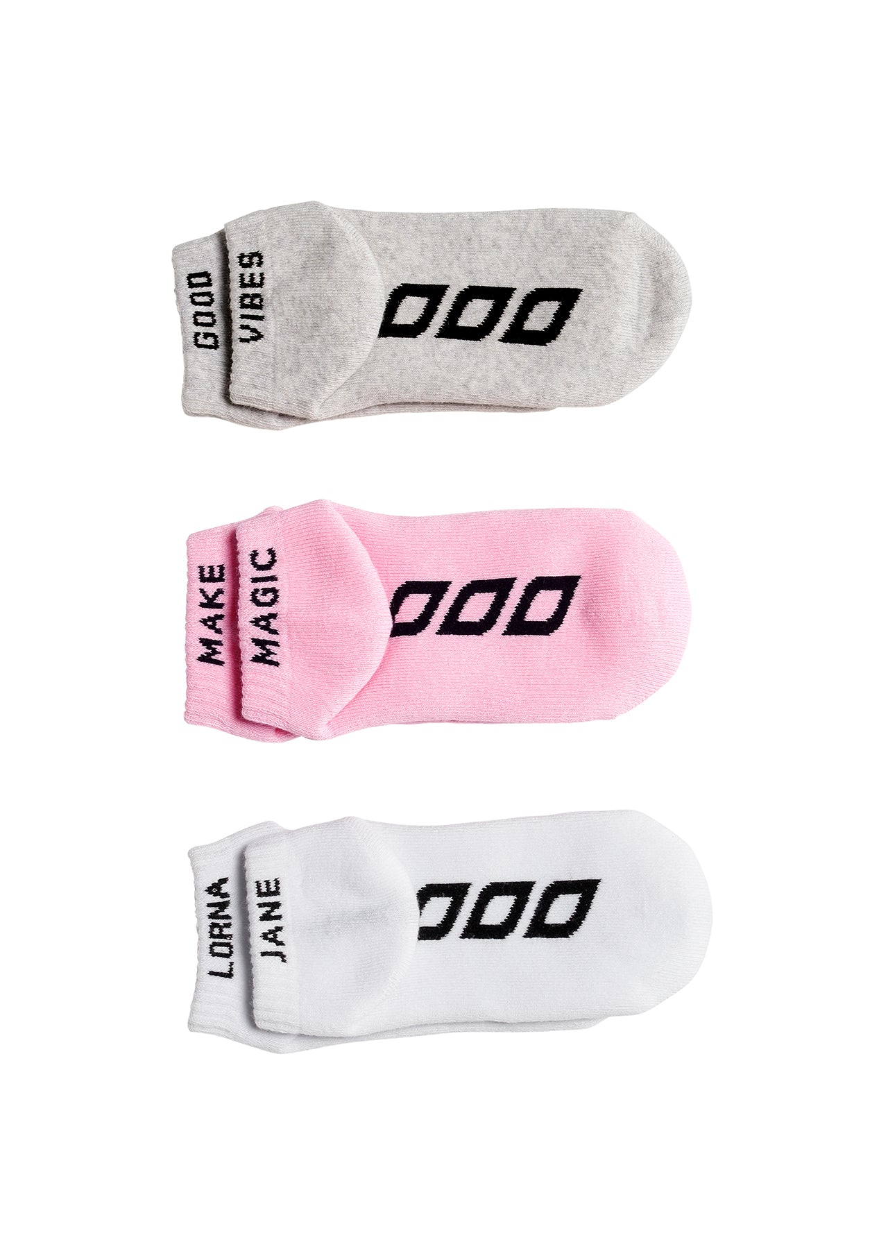 Lorna Jane LJ 3 Pack Inspo Socks - Assorted Colours