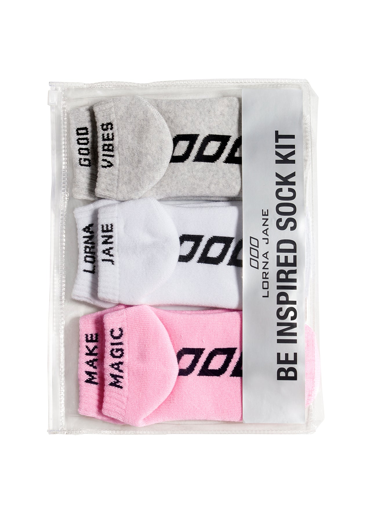 Lorna Jane LJ 3 Pack Inspo Socks - Assorted Colours