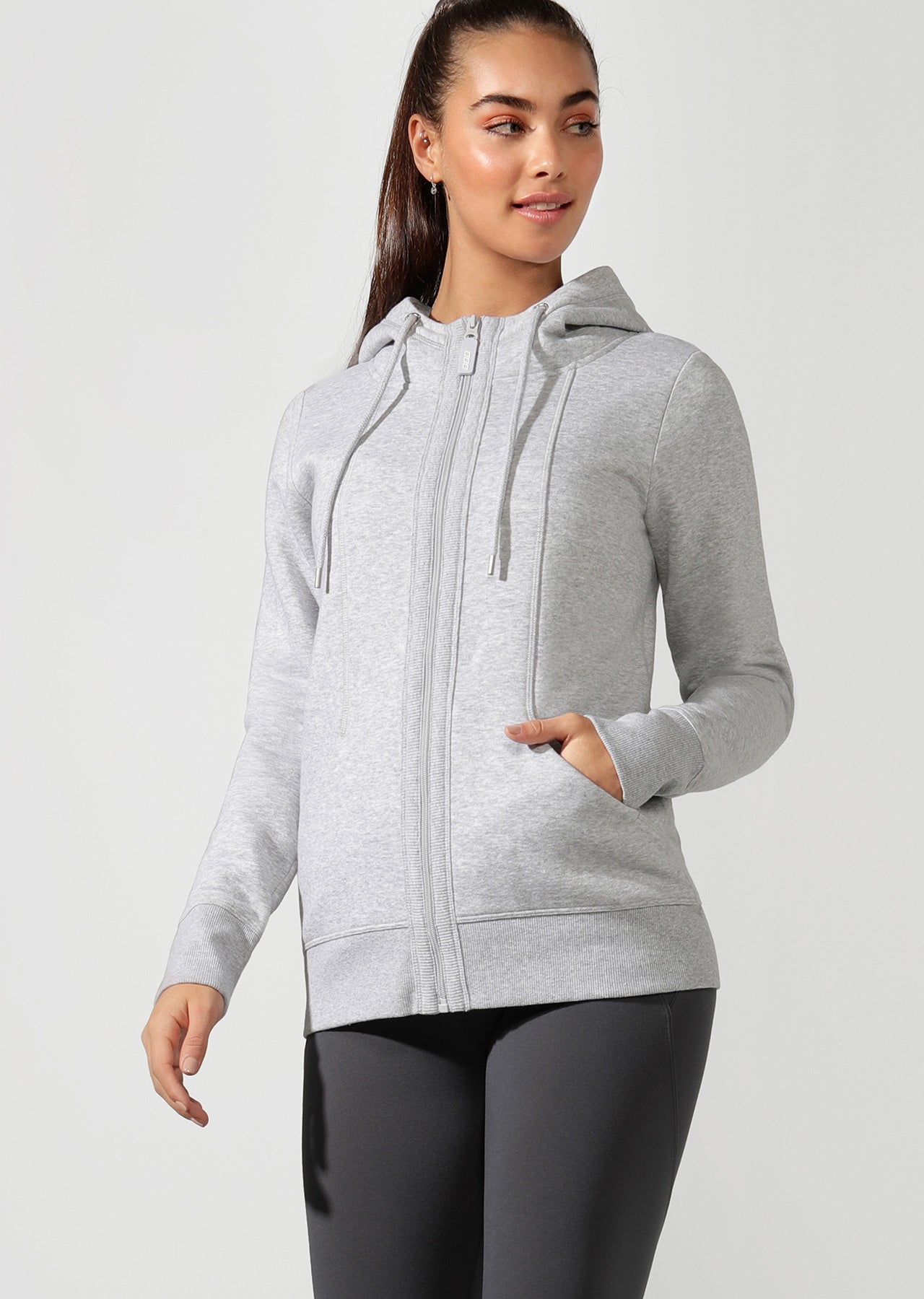 Lorna Jane LJ Active Hoodie - Grey Marl