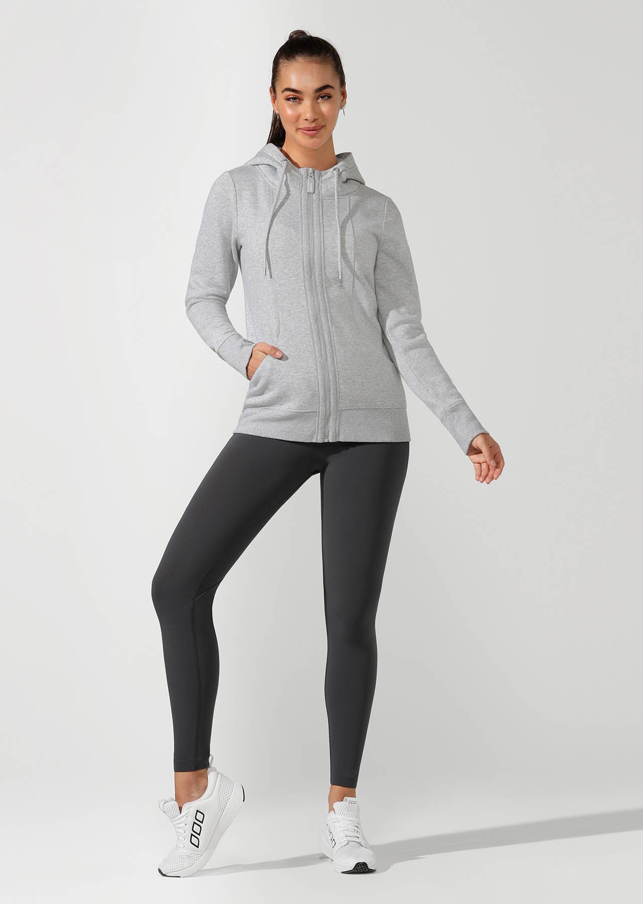 Lorna Jane LJ Active Hoodie - Grey Marl