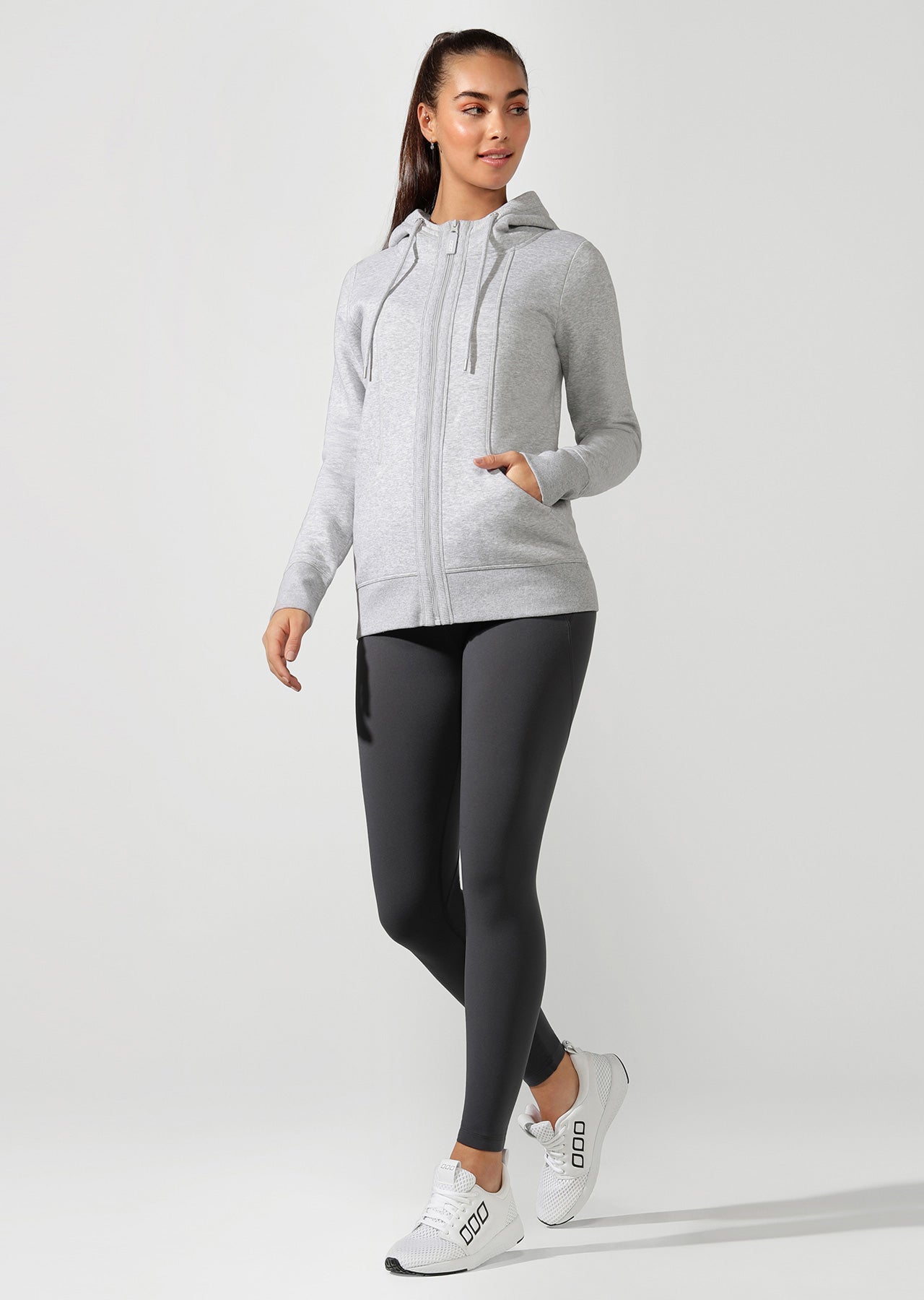 Lorna Jane LJ Active Hoodie - Grey Marl