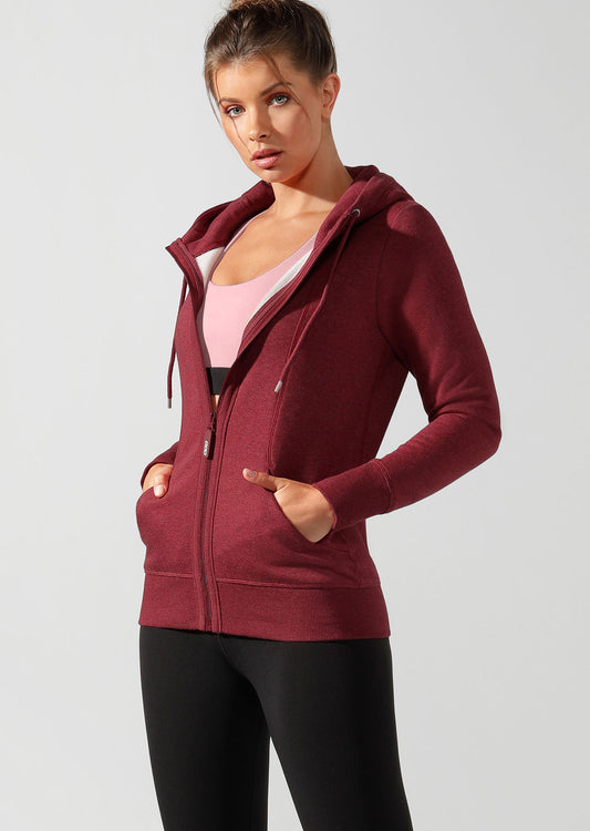 Lorna Jane LJ Active Hoodie - Cherry Marl