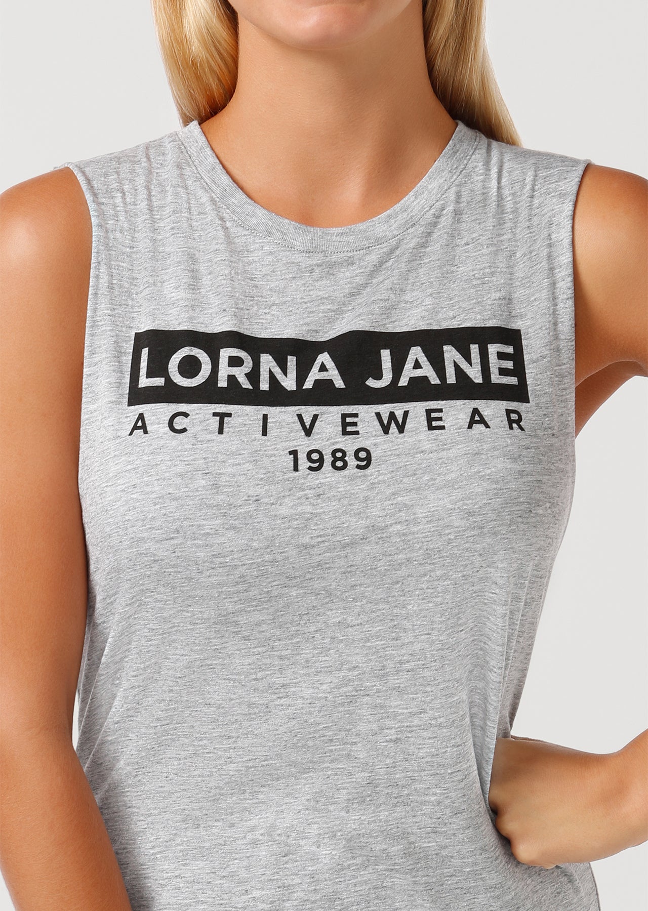 Lorna Jane LJ Athleisure Muscle Tank - Grey Marl