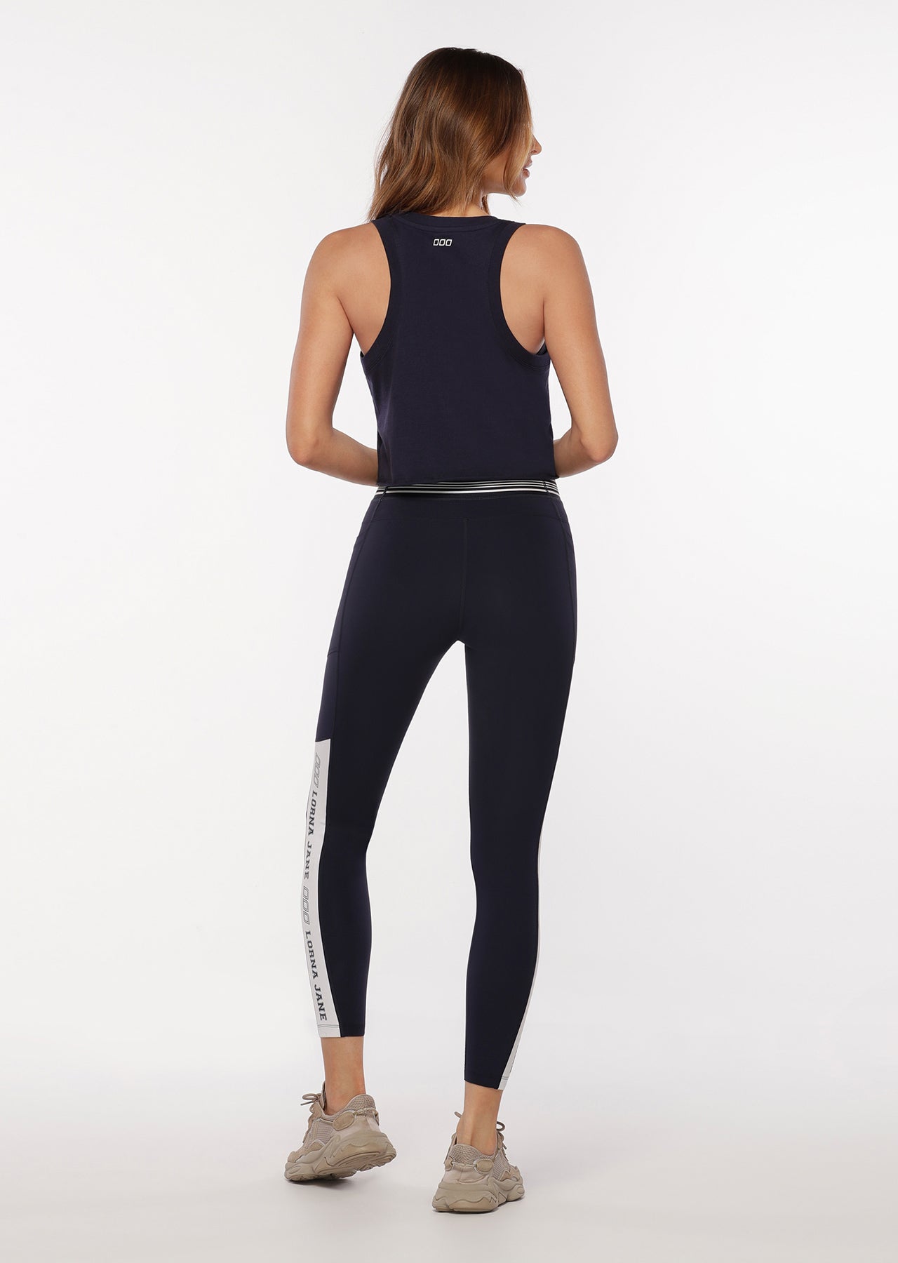 Lorna Jane LJ Athletic Cropped Tank - French Navy