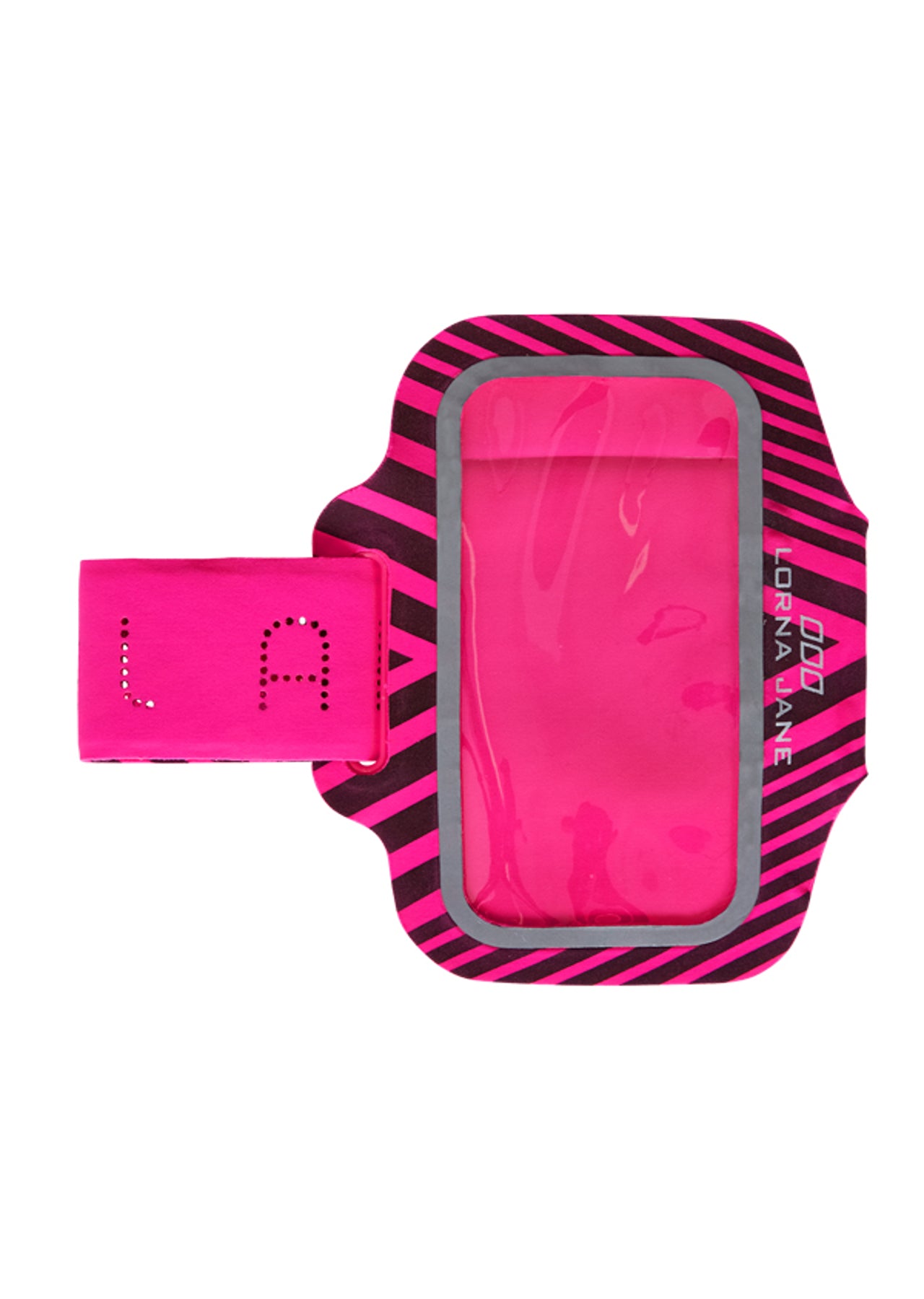 Lorna Jane LJ Chevron MP3/Phone Holder - Electric Pink/Black