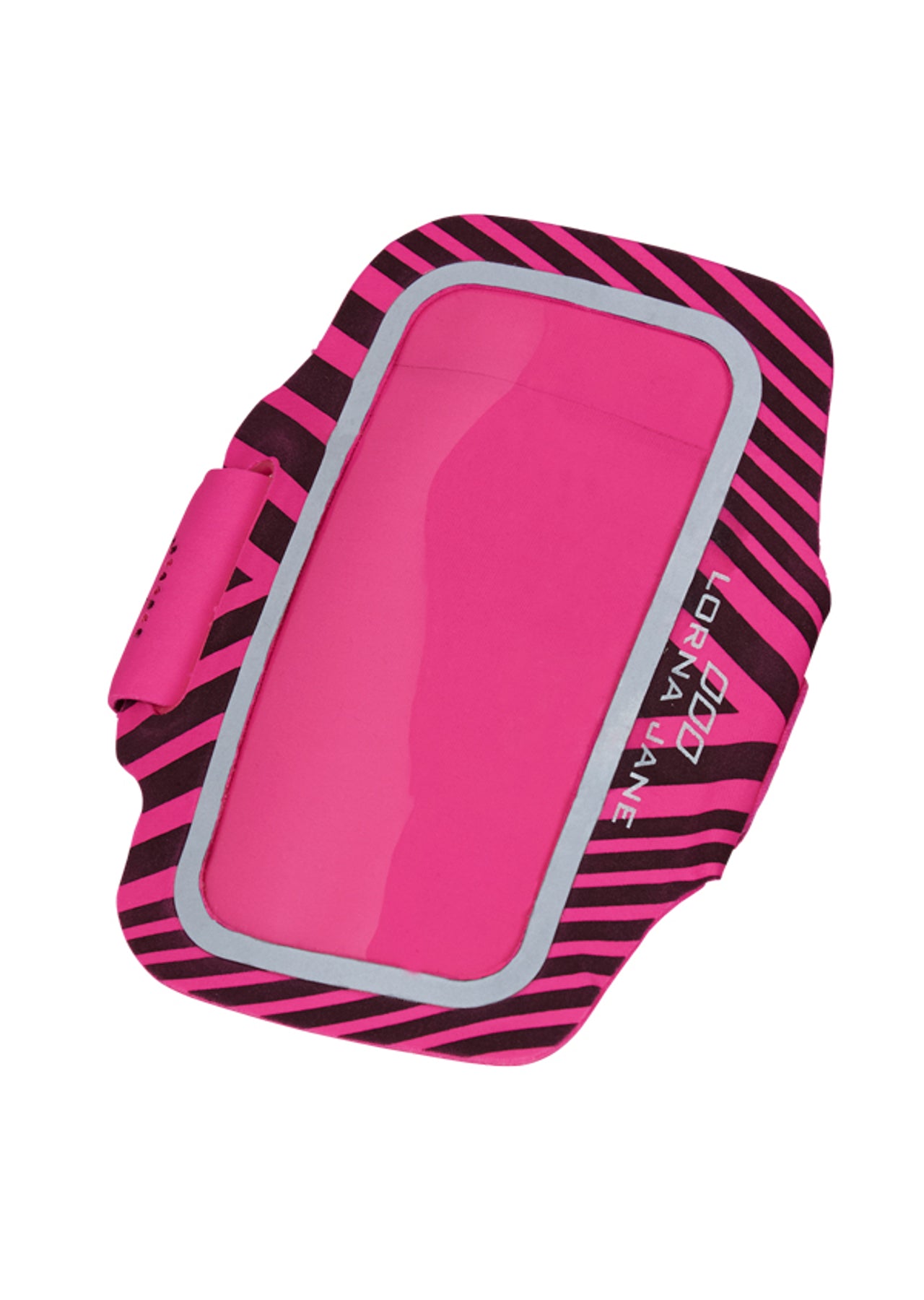 Lorna Jane LJ Chevron MP3/Phone Holder - Electric Pink/Black