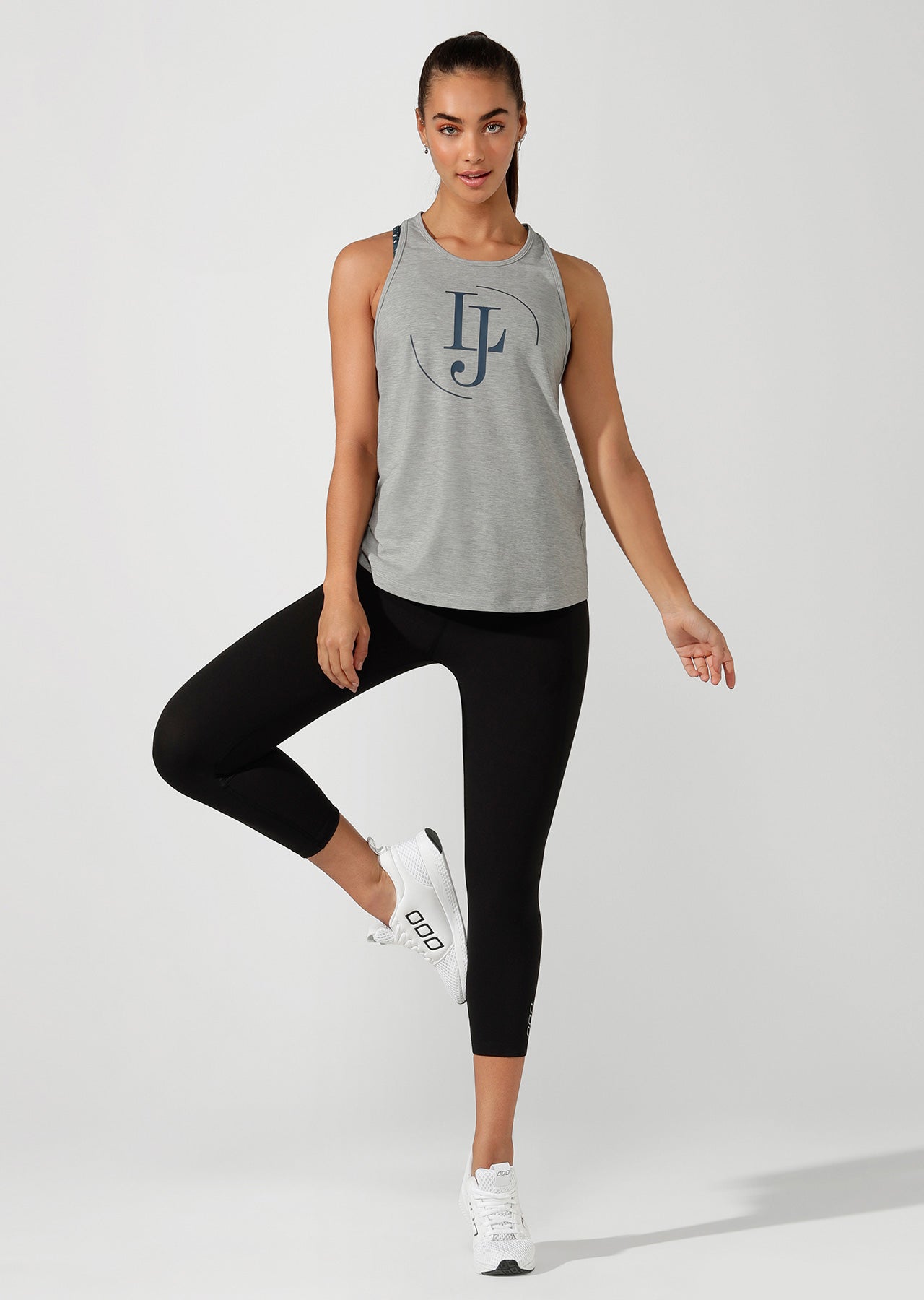 Lorna Jane LJ Classic Active Tank - Light Grey Marl
