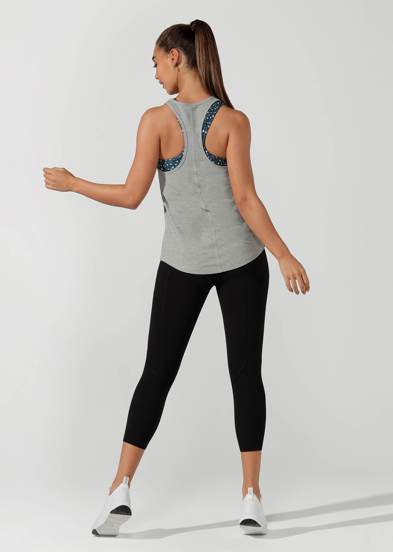 Lorna Jane LJ Classic Active Tank - Light Grey Marl