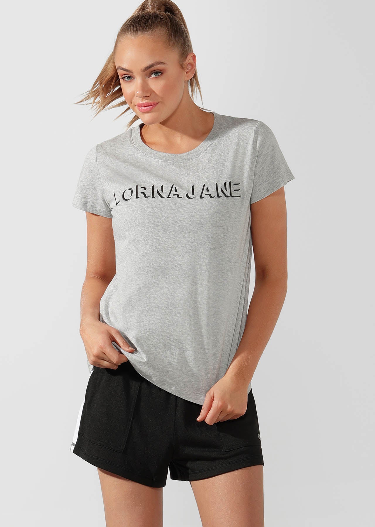 Lorna Jane LJ Classic T-Shirt - Grey Marl