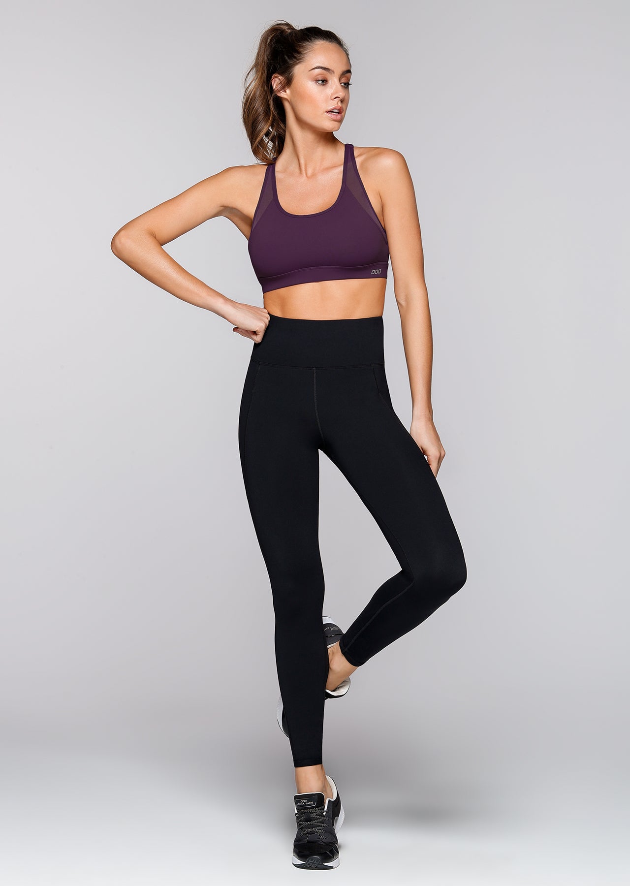 Lorna Jane LJ Core High Waisted F/L Tight - Black