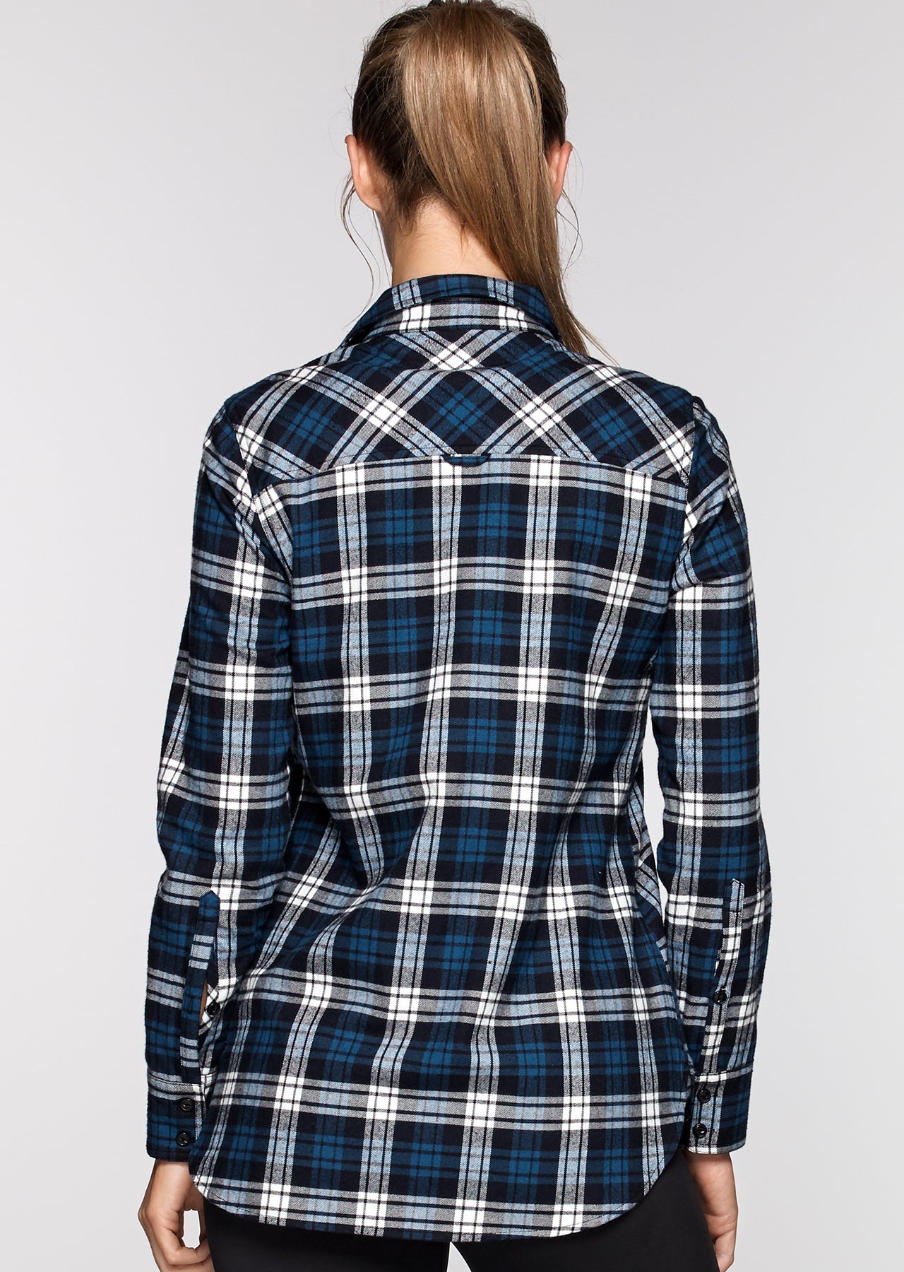 Lorna Jane LJ Flannel Shirt - Blue Check
