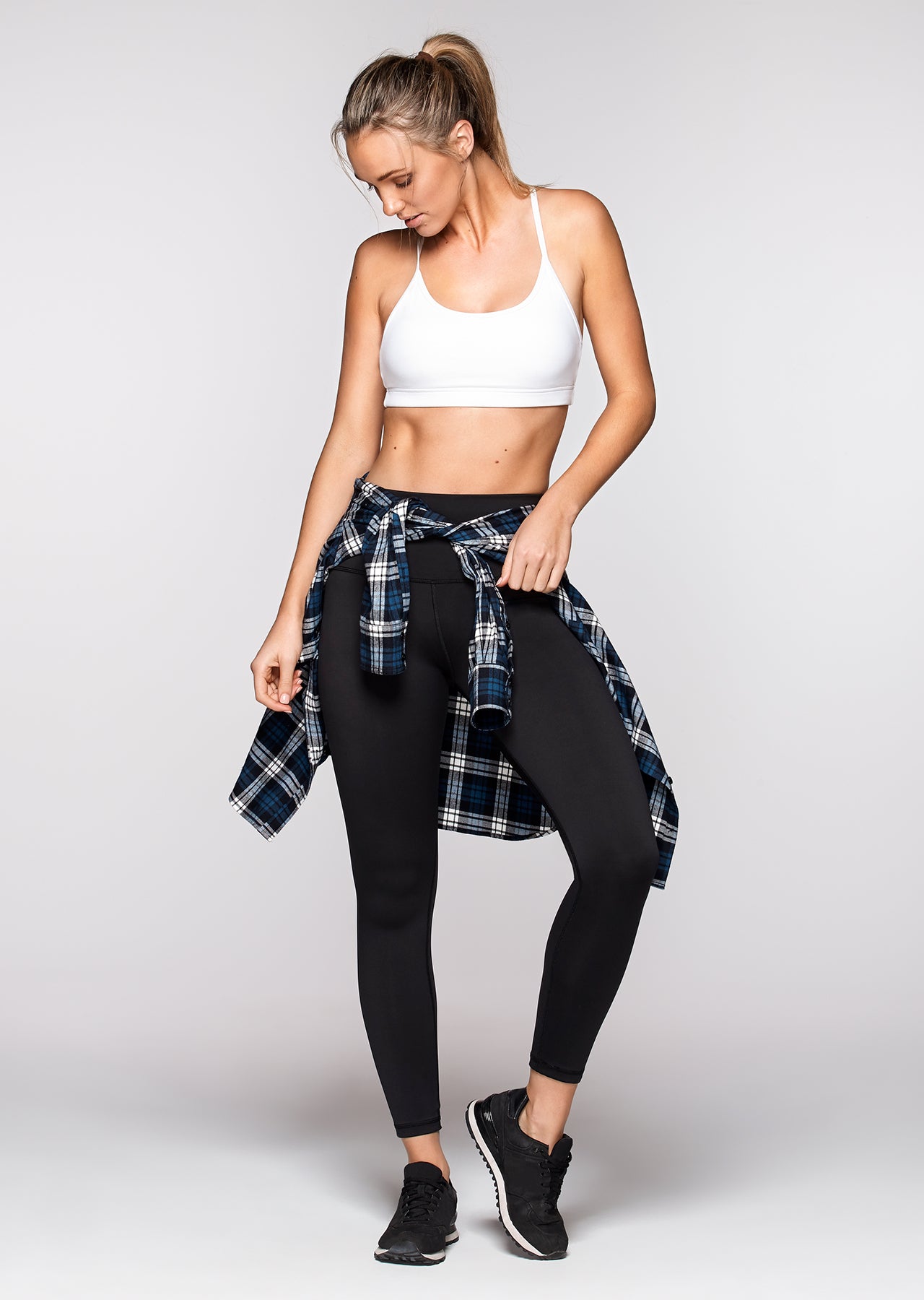 Lorna Jane LJ Flannel Shirt - Blue Check