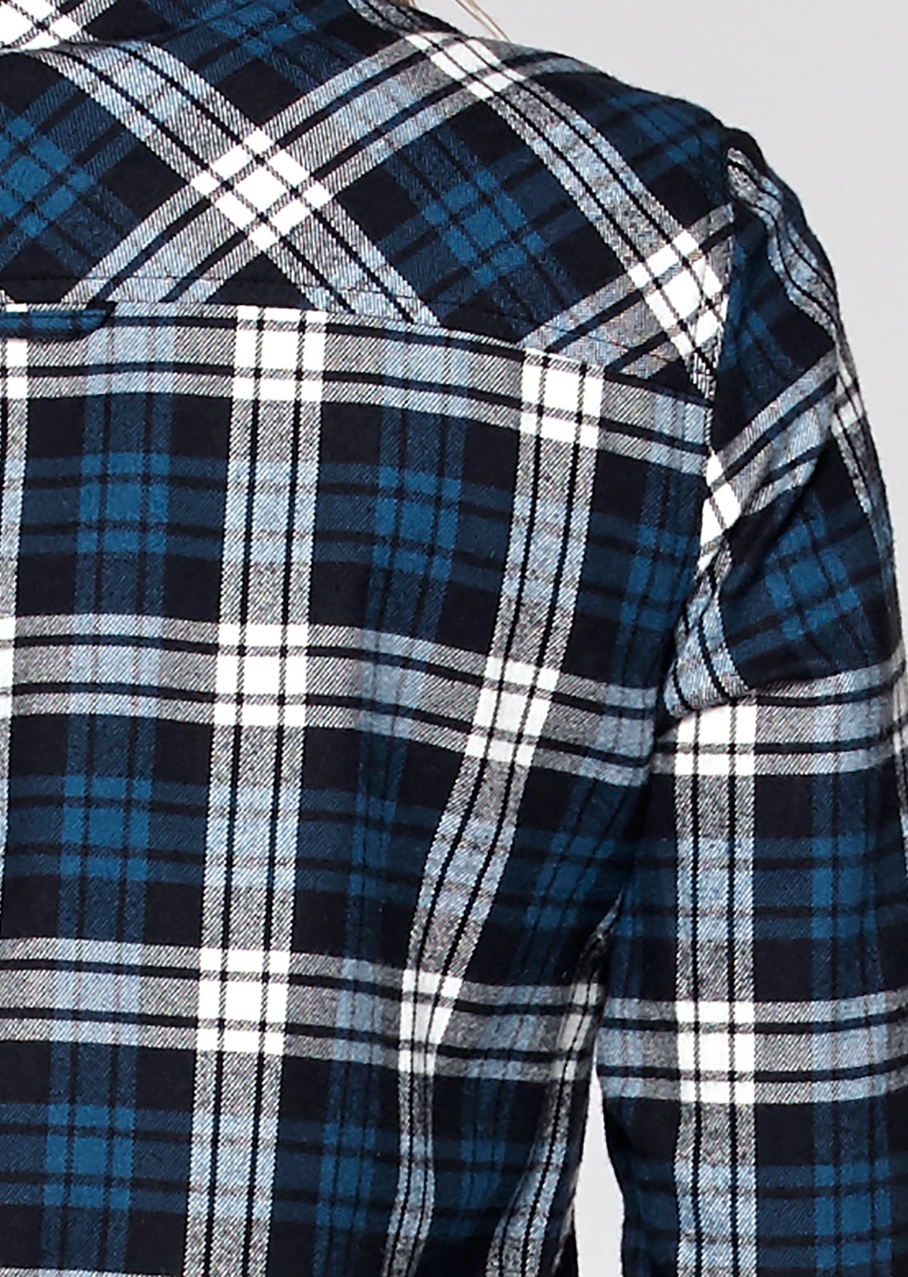 Lorna Jane LJ Flannel Shirt - Blue Check