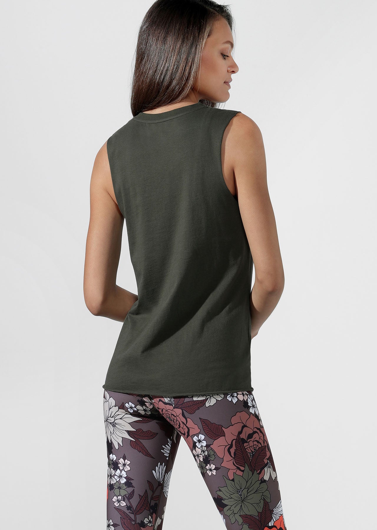 Lorna Jane LJ Icon Tank - Dark Safari