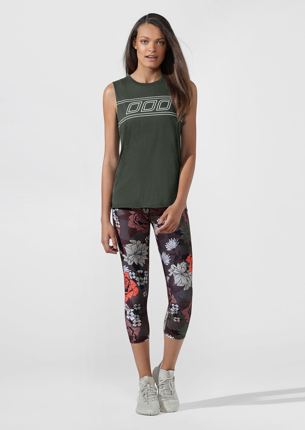 Lorna Jane LJ Icon Tank - Dark Safari