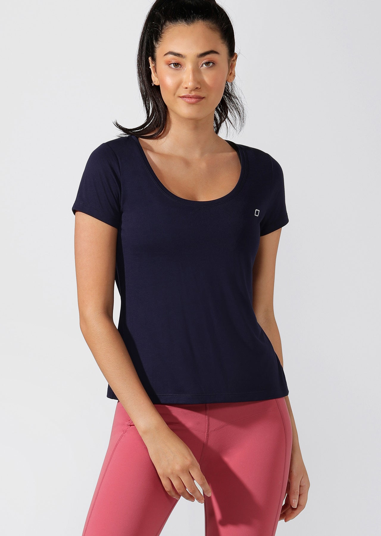 Lorna Jane LJ Iconic Slim Fit Active Tee - French Navy