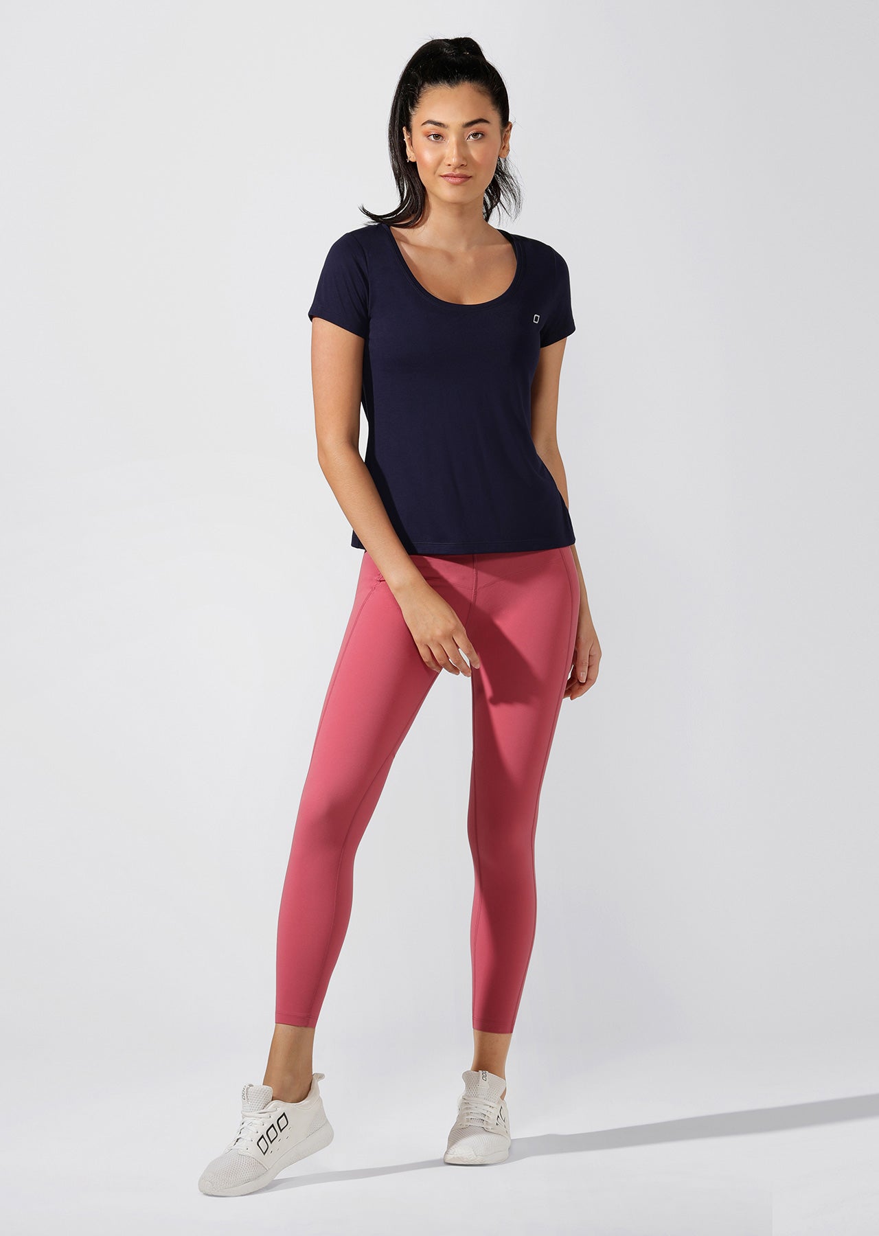 Lorna Jane LJ Iconic Slim Fit Active Tee - French Navy