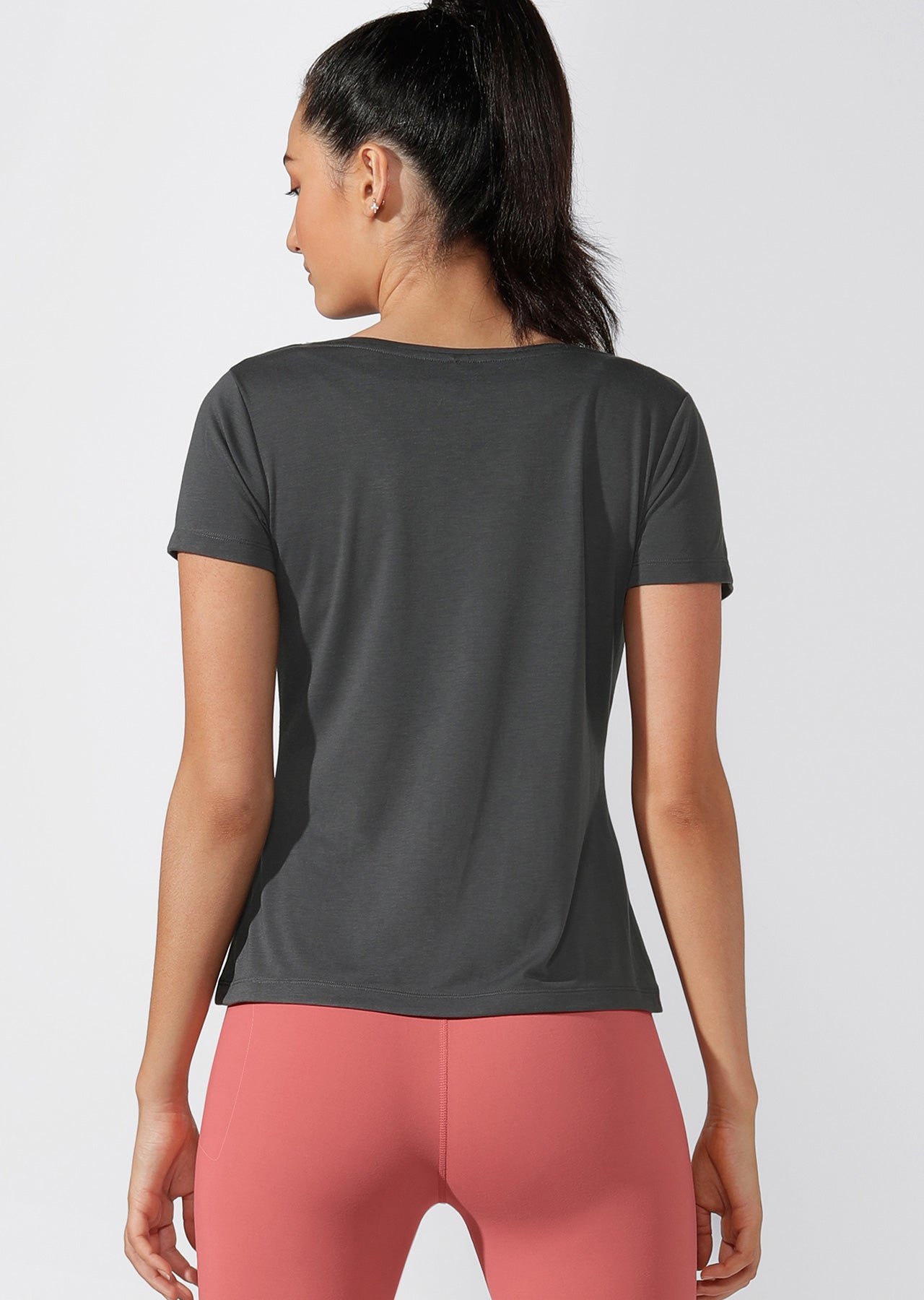 Lorna Jane LJ Iconic Slim Fit Active Tee - Titanium