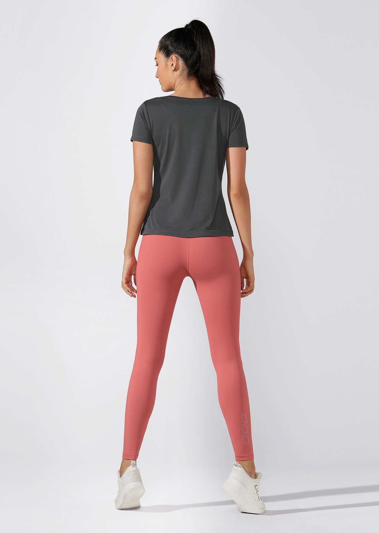 Lorna Jane LJ Iconic Slim Fit Active Tee - Titanium