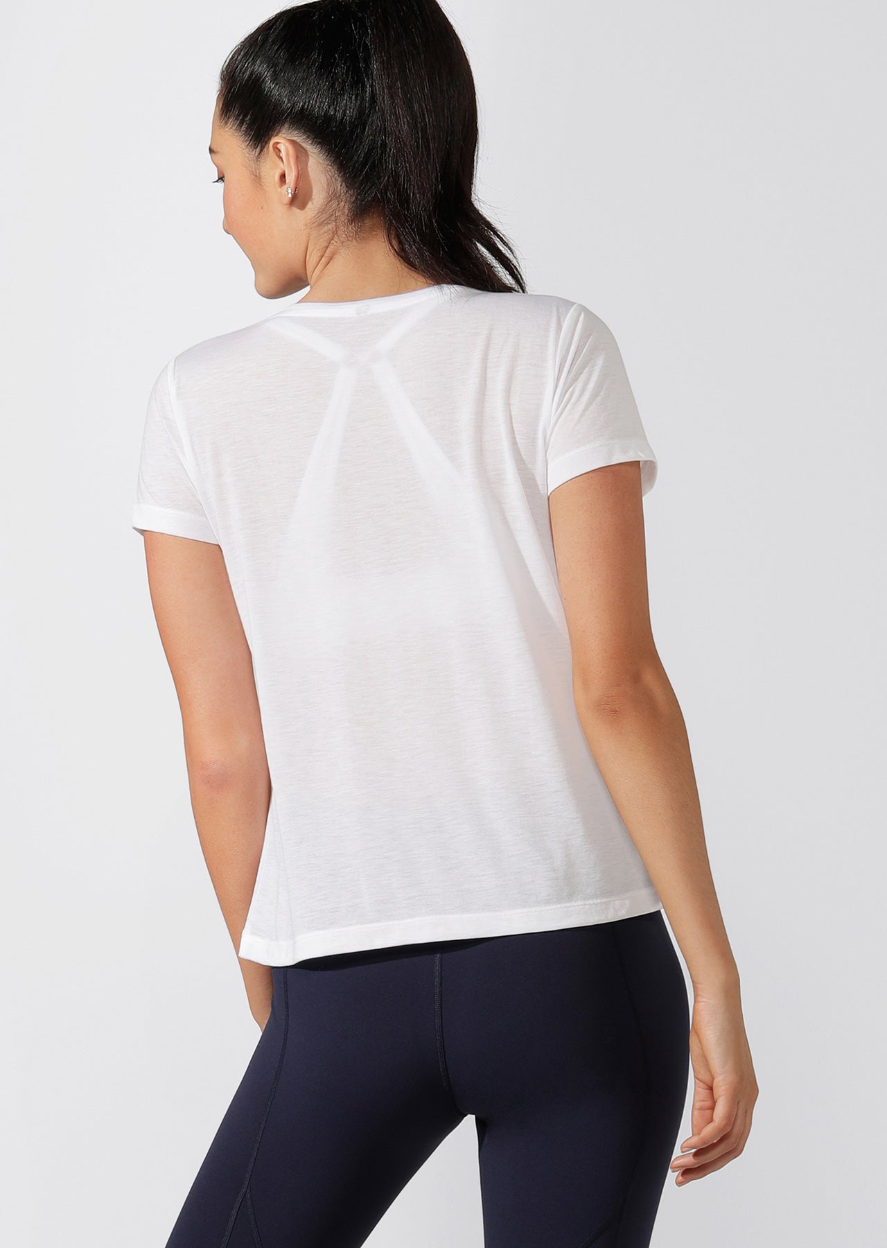 Lorna Jane LJ Iconic Slim Fit Active Tee - White