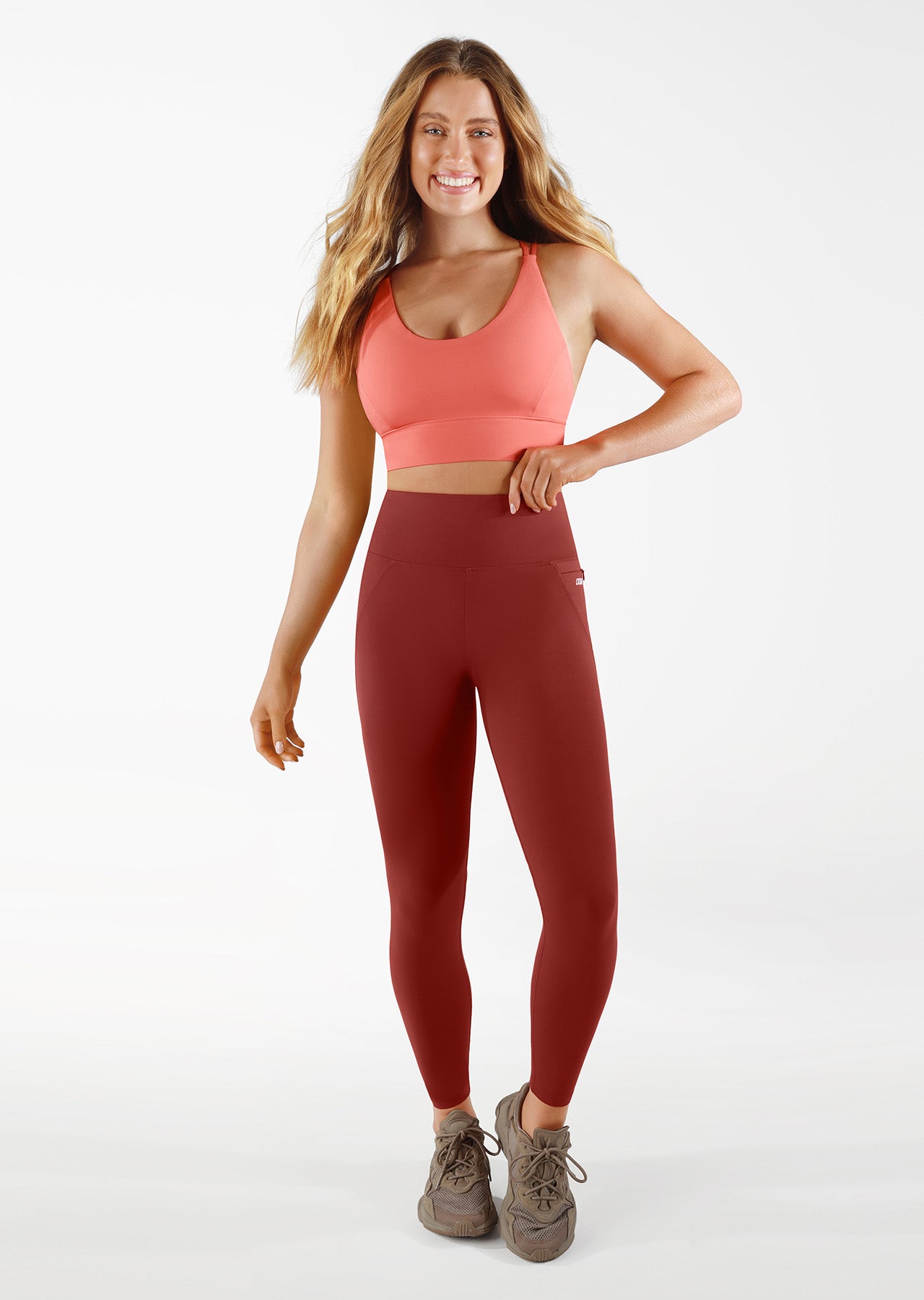 Lorna Jane LJ Long Line Bra - Satsuma