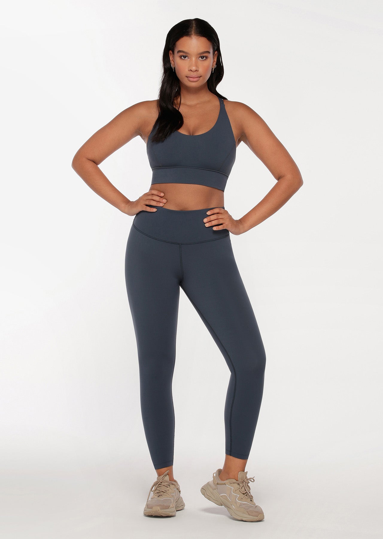 Lorna Jane LJ Long Line Sports Bra - Night Time Blue