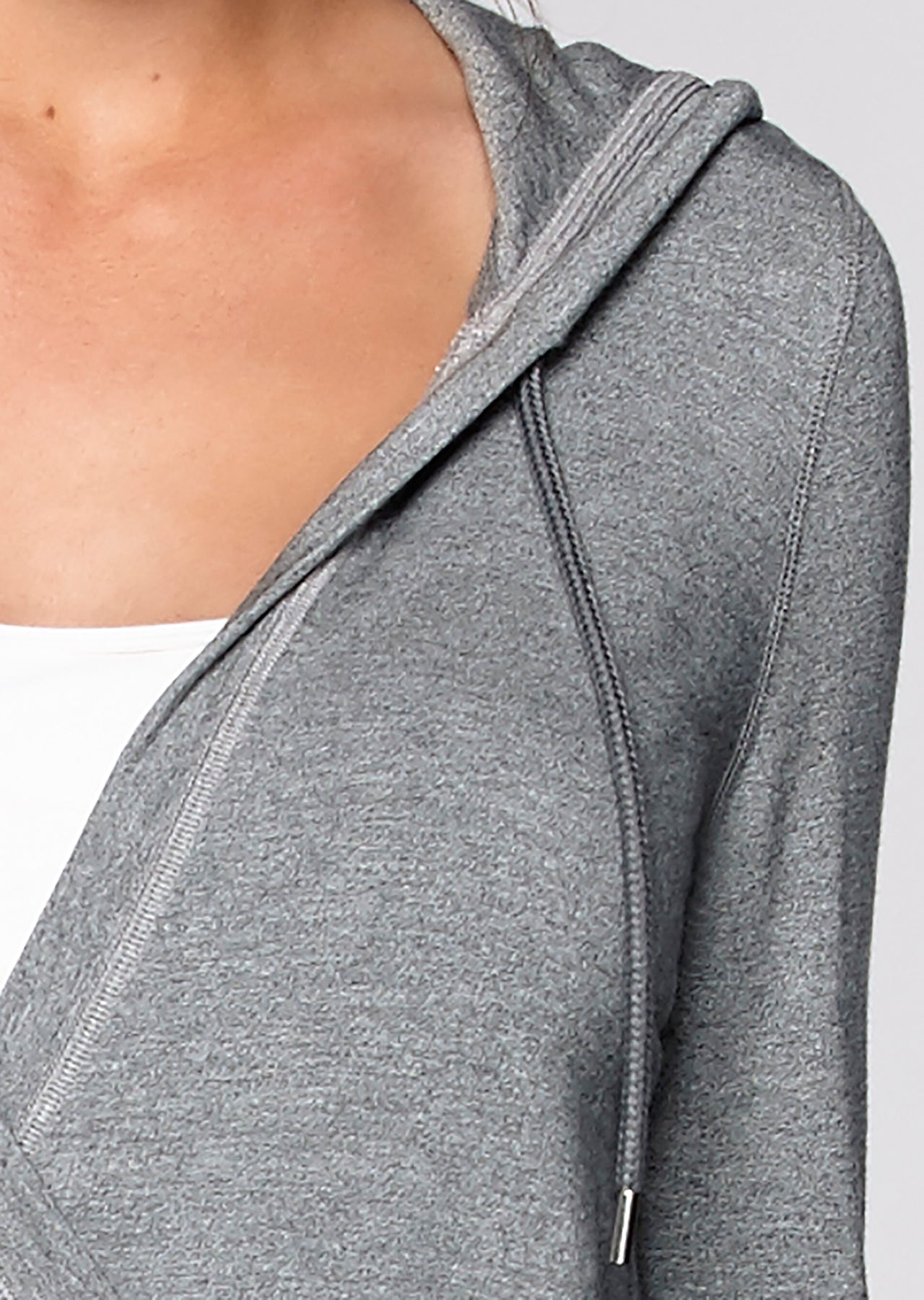 Lorna Jane LJ Lounge Hoodie - Dark Grey Marl