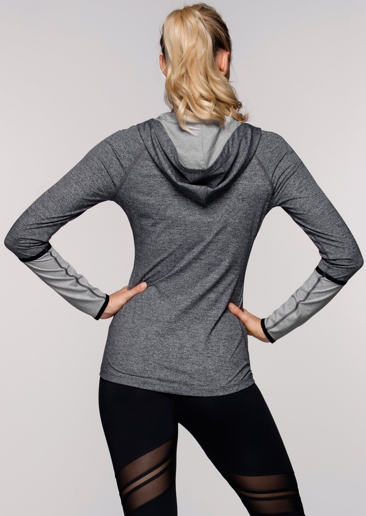 Lorna Jane LJ Luxe Hooded Maxum - Grey Marl