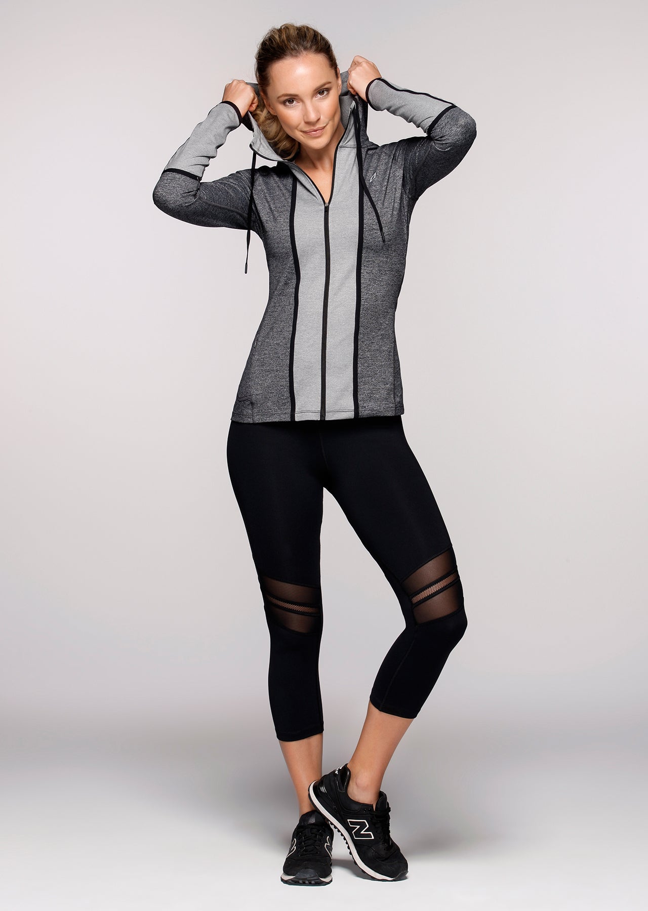 Lorna Jane LJ Luxe Hooded Maxum - Grey Marl