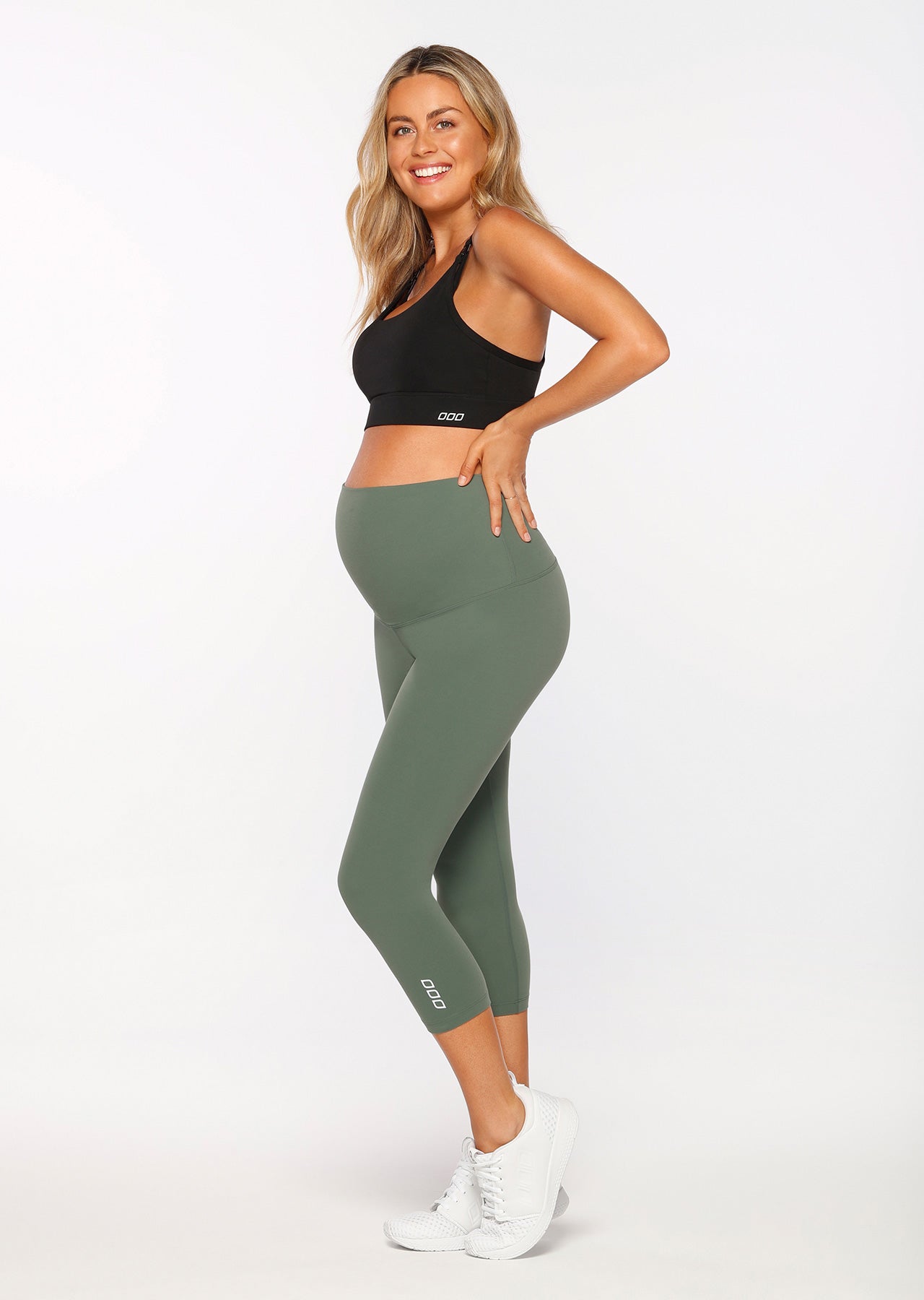Lorna Jane LJ Maternity 7/8 Leggings - Military