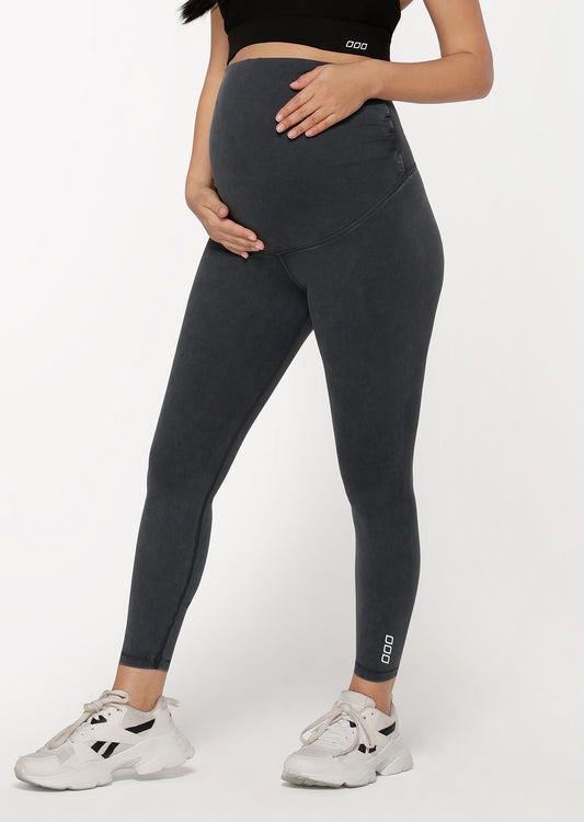 Lorna Jane LJ Maternity Ankle Biter Leggings - Washed Black