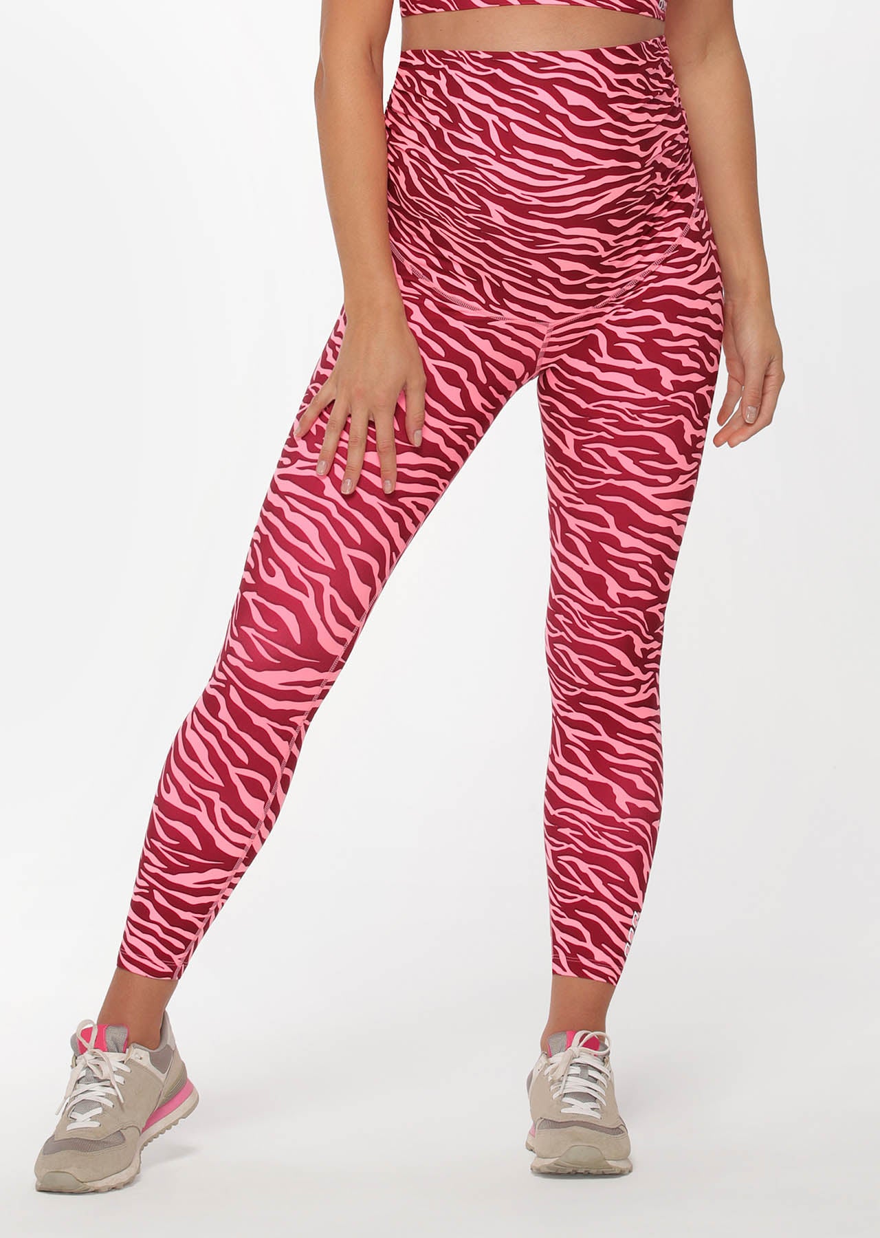 Lorna Jane LJ Maternity Ankle Biter Leggings - Bright Zebra Print