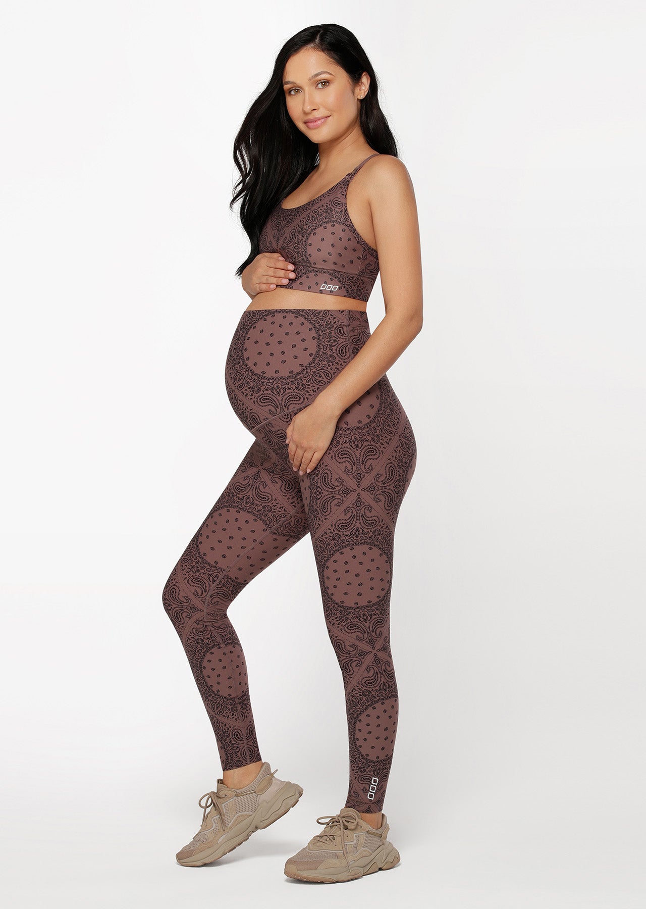Lorna Jane LJ Maternity Full Length Leggings - Bandana Print