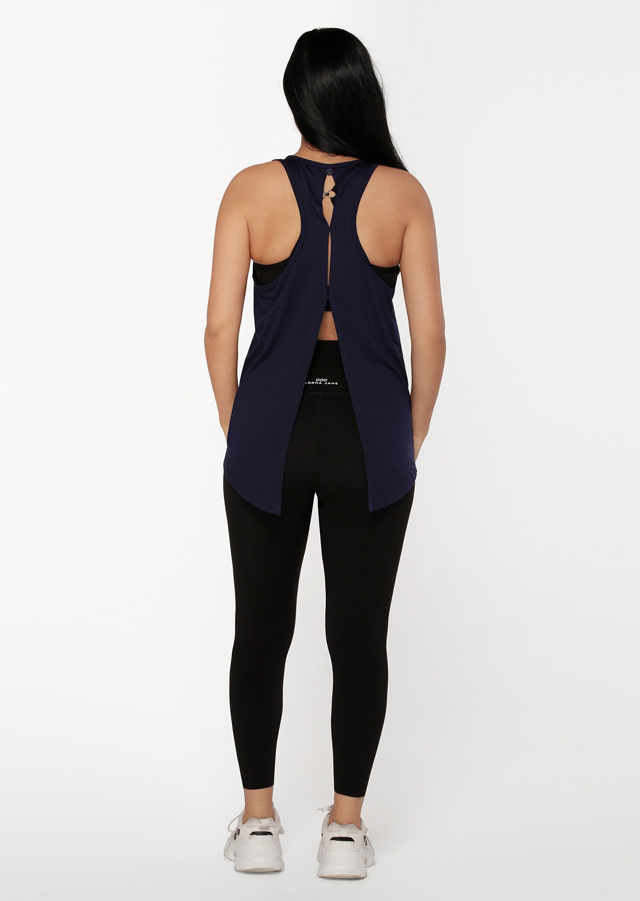 Lorna Jane LJ Maternity Function Tie Back Tank - French Navy