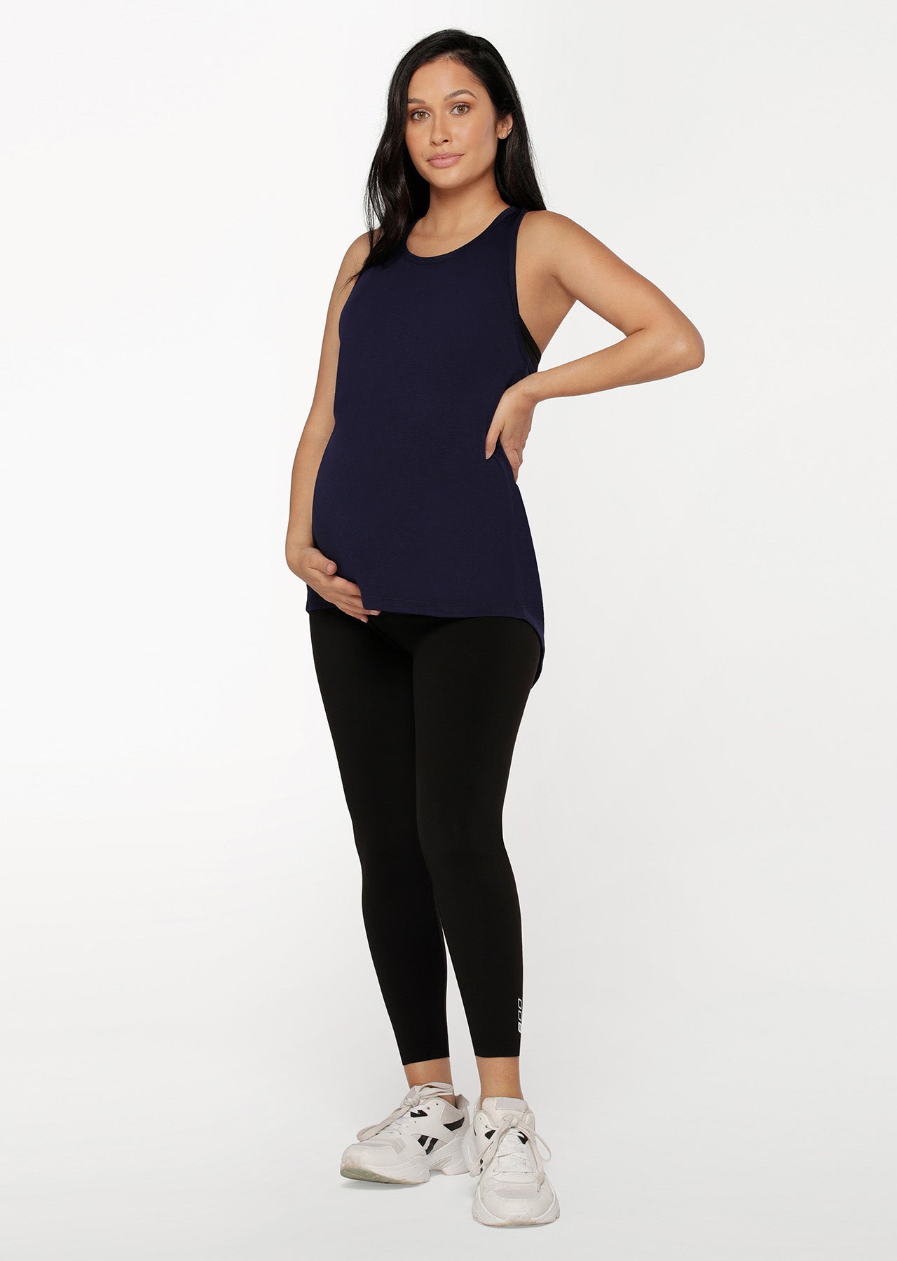 Lorna Jane LJ Maternity Function Tie Back Tank - French Navy