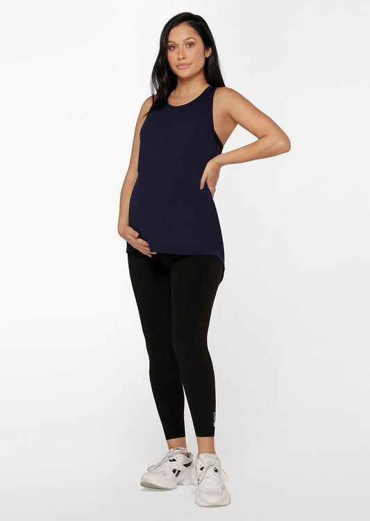 Lorna Jane LJ Maternity Function Tie Back Tank - French Navy