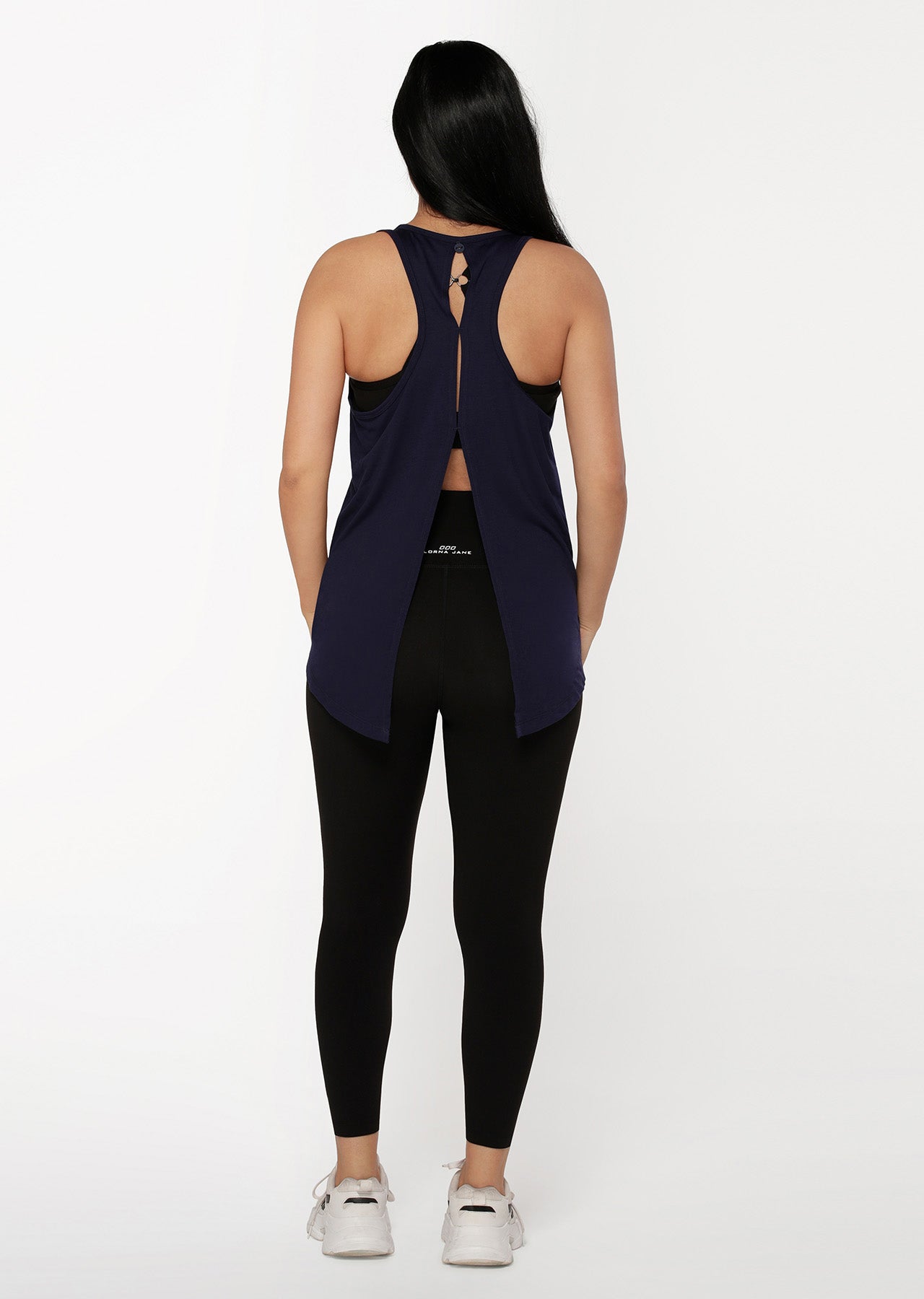 Lorna Jane LJ Maternity Function Tie Back Tank - French Navy