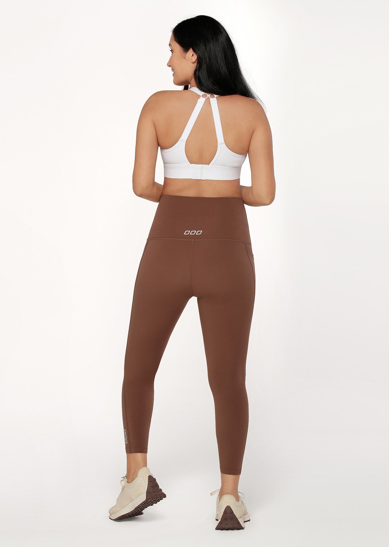 Lorna Jane LJ Maternity Phone Pocket Ankle Biter Leggings - Chocolate