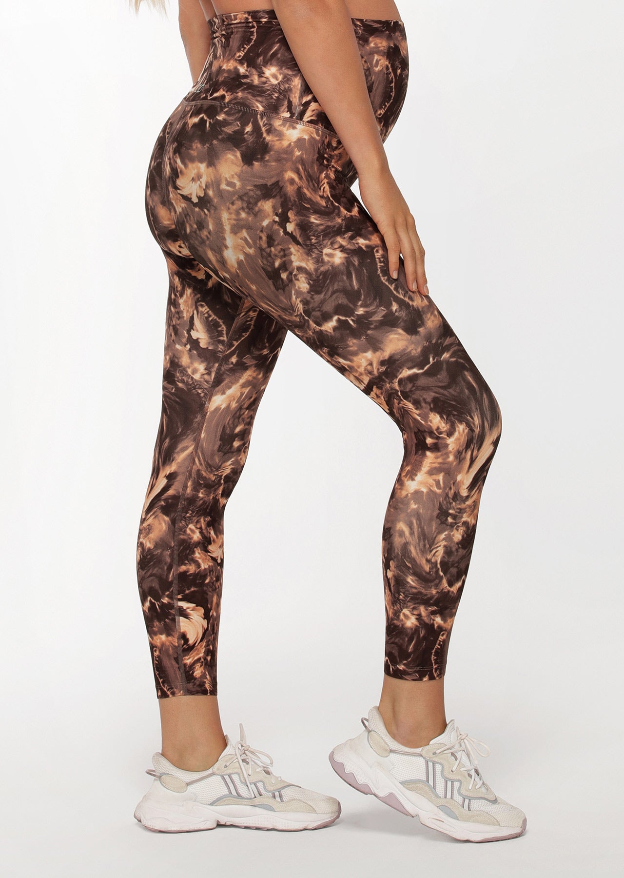 Lorna Jane LJ Maternity Printed Ankle Biter Leggings - Marble Print