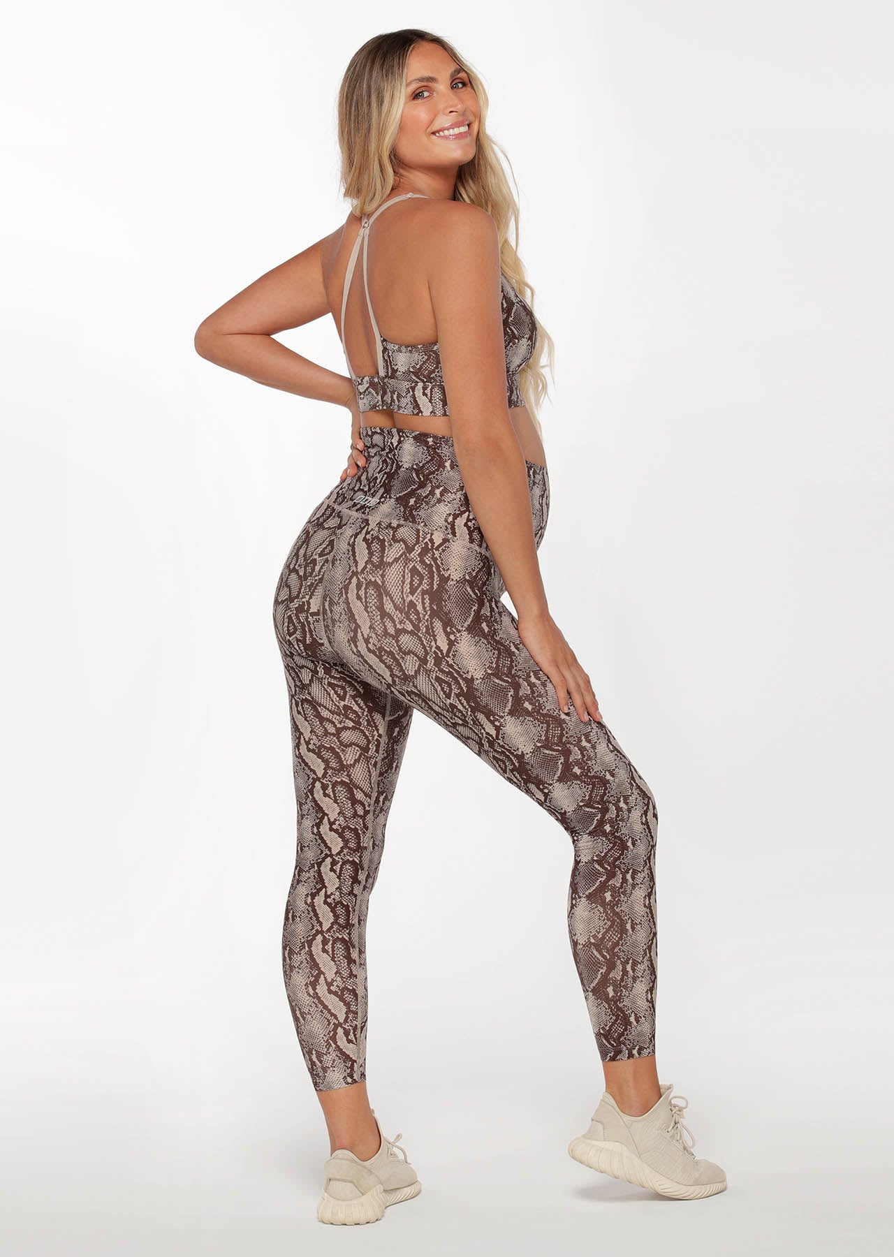 Lorna Jane LJ Maternity Printed Ankle Biter Leggings - Viper Print