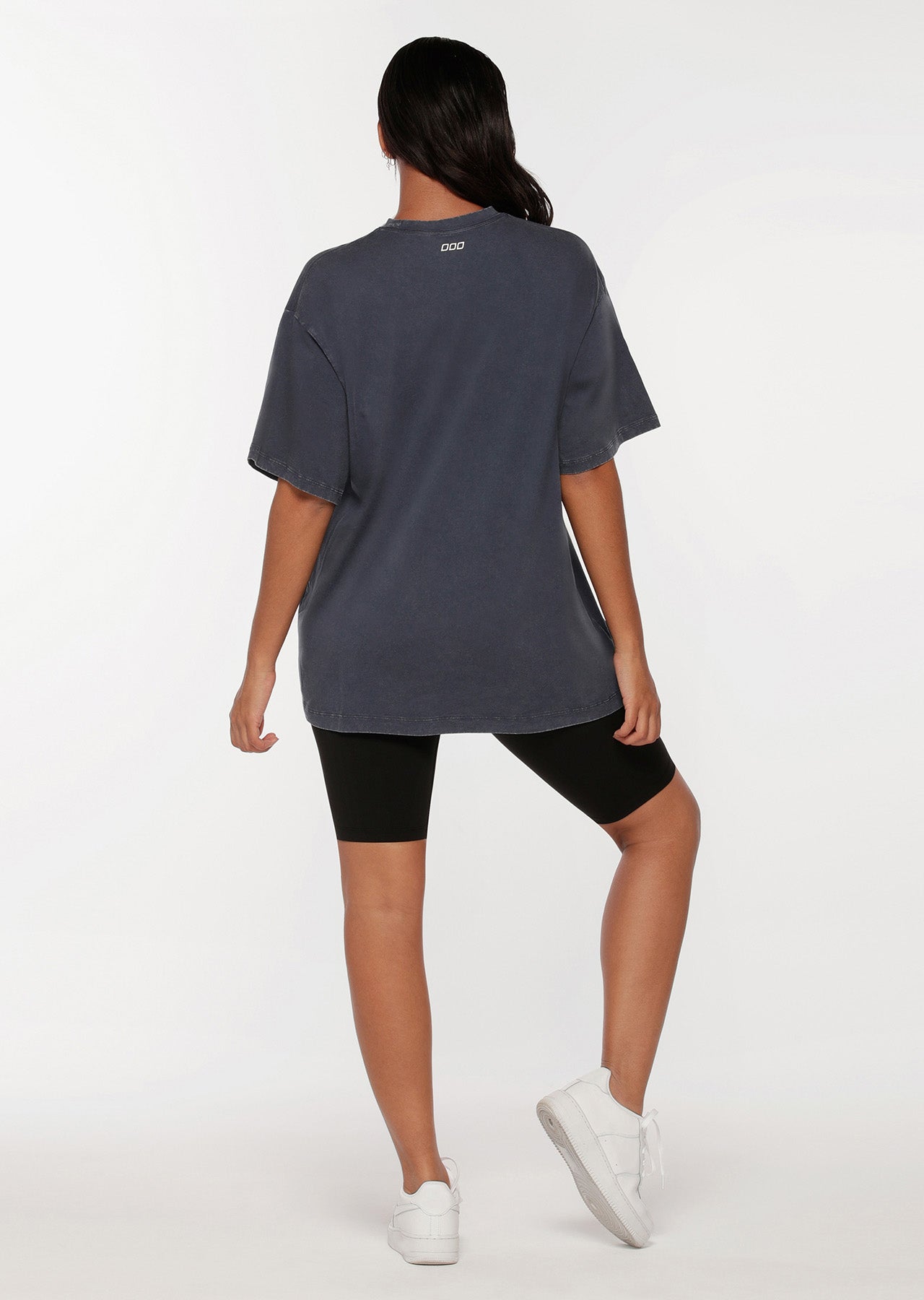 Lorna Jane LJ Oversized Band Tee - Washed Night Time Blue
